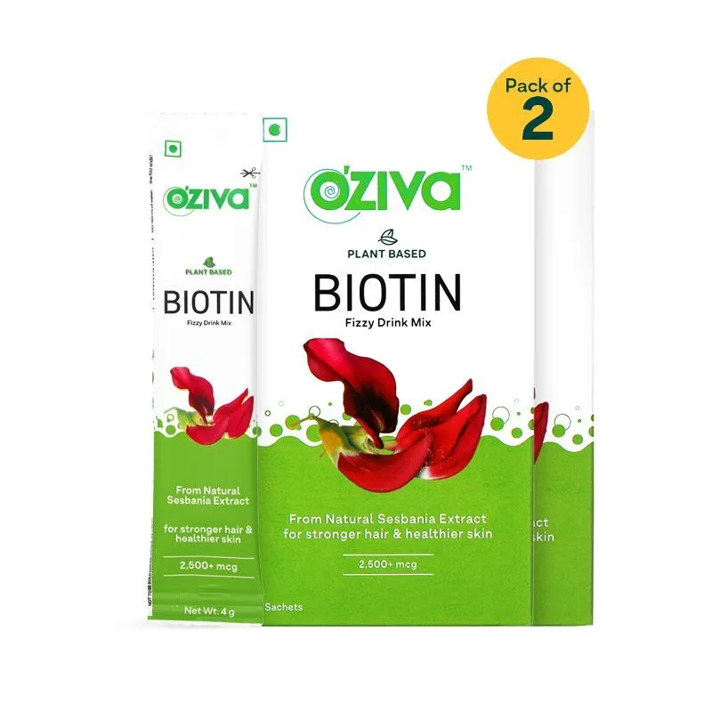 Oziva Biotin Fizzy Drink For Better Hair, Skin & Nails