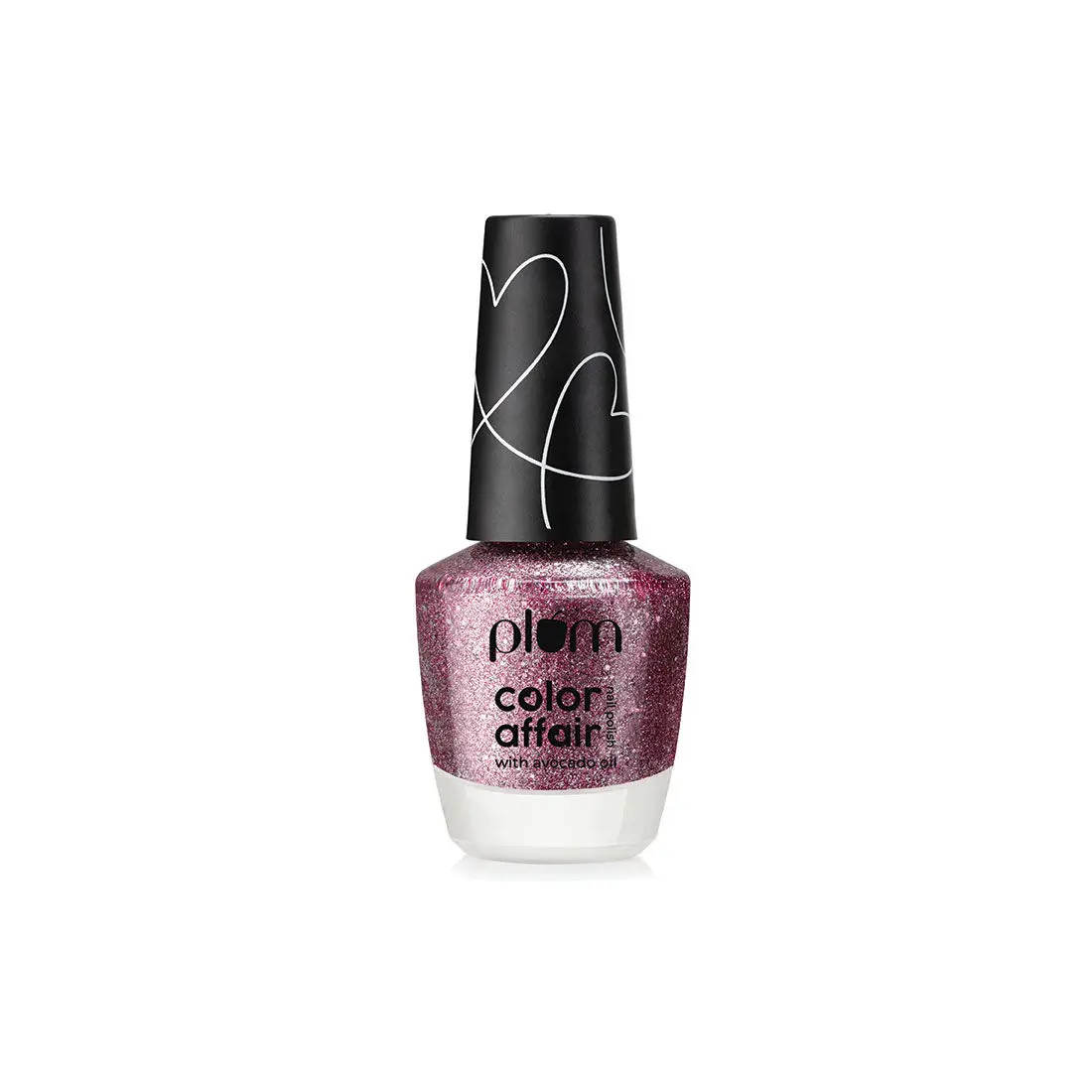 Plum Color Affair Nail Polish All That Glitters Collection | 3D Finish With Pearls & Glitters | 7-Free Formula | 100% Vegan & Cruelty Free | Pink-N-Shine - 165