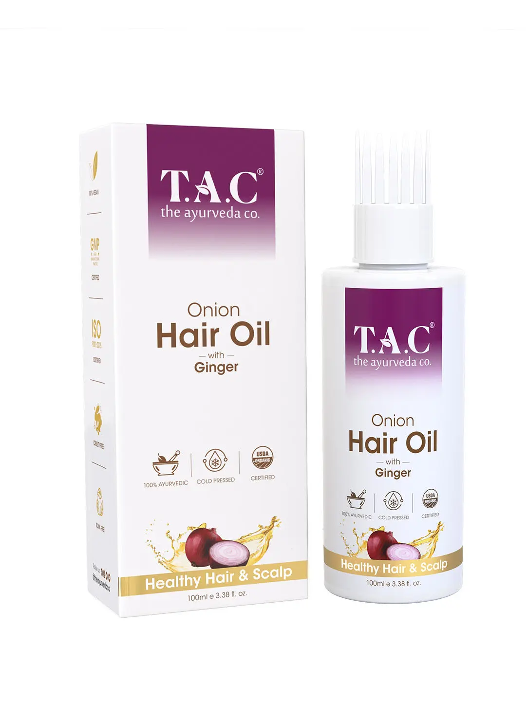 T.A.C - Onion Hair Oil With Ginger 10ml