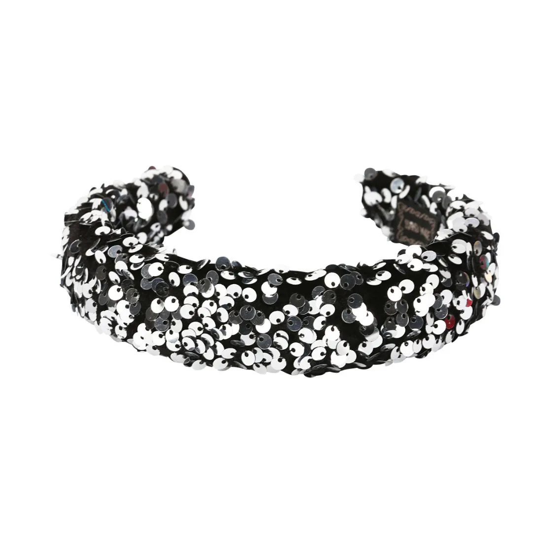 YouBella Hair Jewellery Velvet Bright And Bold Silver Head Band (YBHAIR_41358)