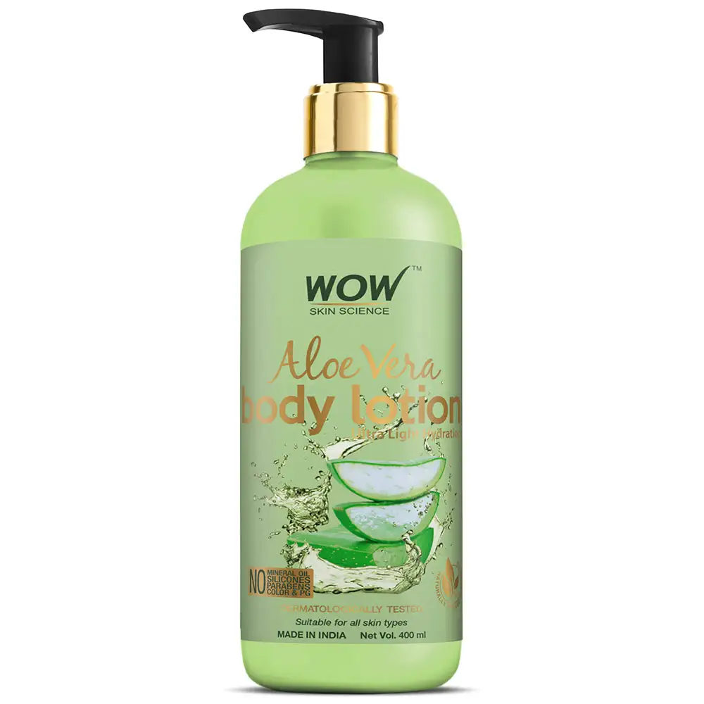 WOW Skin Science Aloe Vera Body Lotion,  400 ml  for All Skin Types