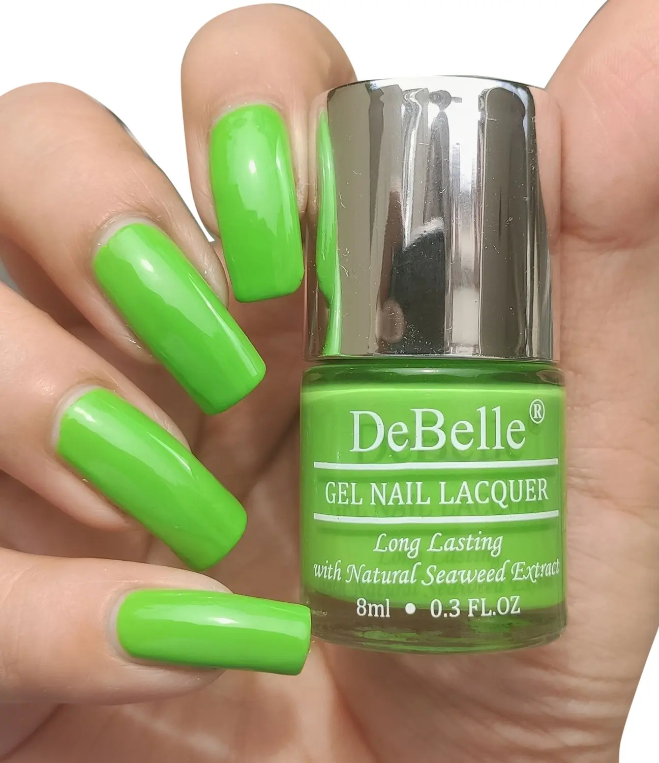 DeBelle Gel Nail Lacquer Creme Matcha Cookie - Parrot Green, Creme, (8 ml)