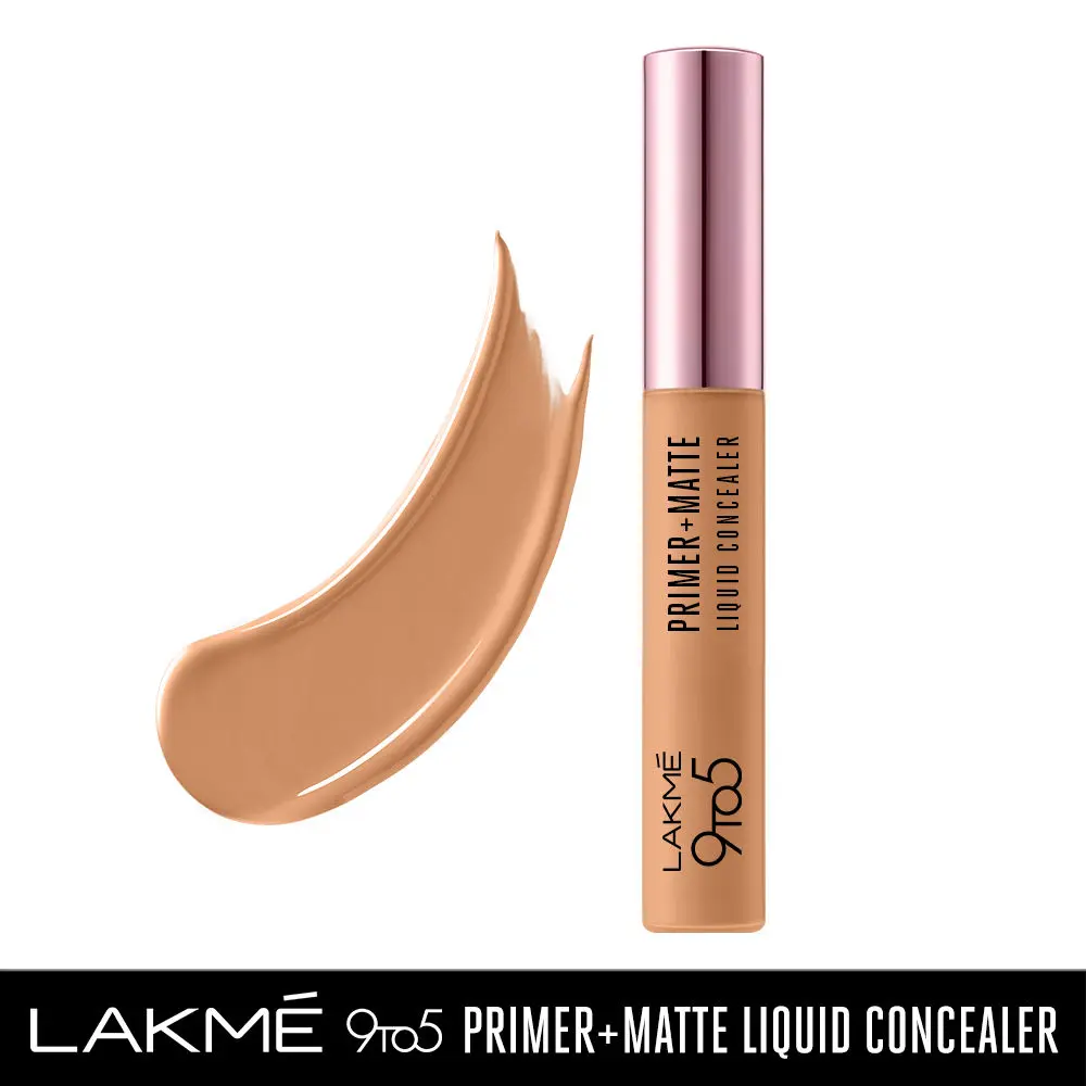 Lakme 9to5 Primer+Matte Liquid Concealer 30 Cinnamon, 5.4 ml