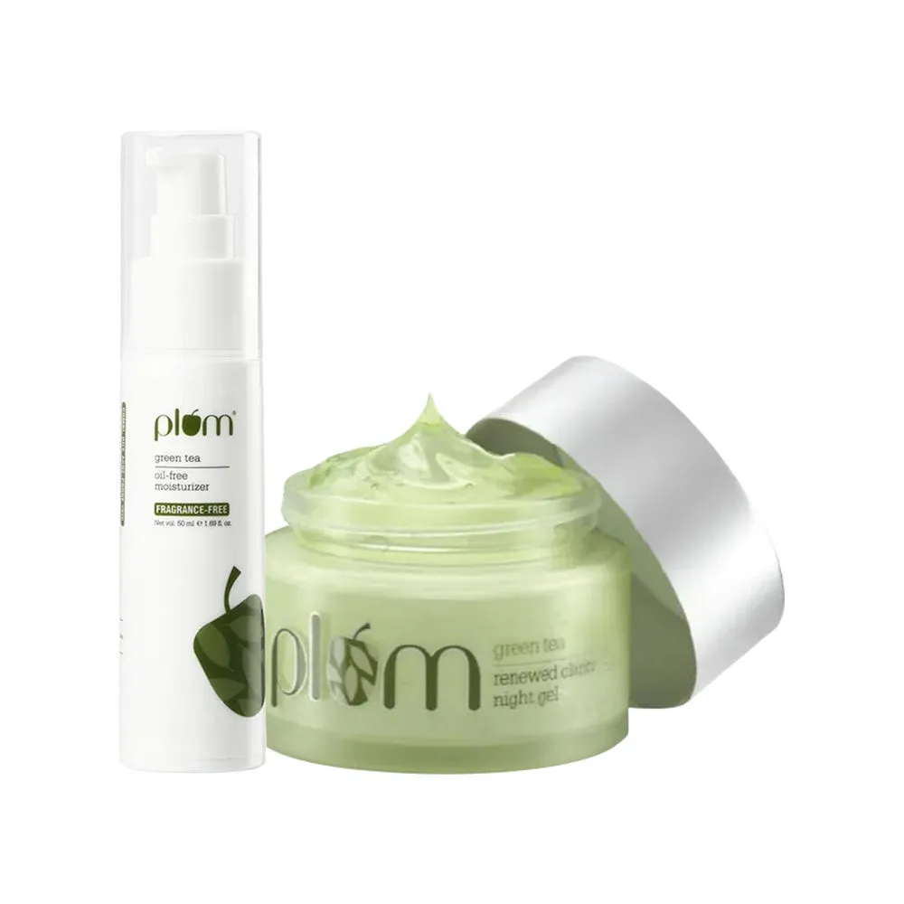 Plum Green Tea - Day & Night Oil-free Moisturizer Duo For All-day Hydration Paraben-free