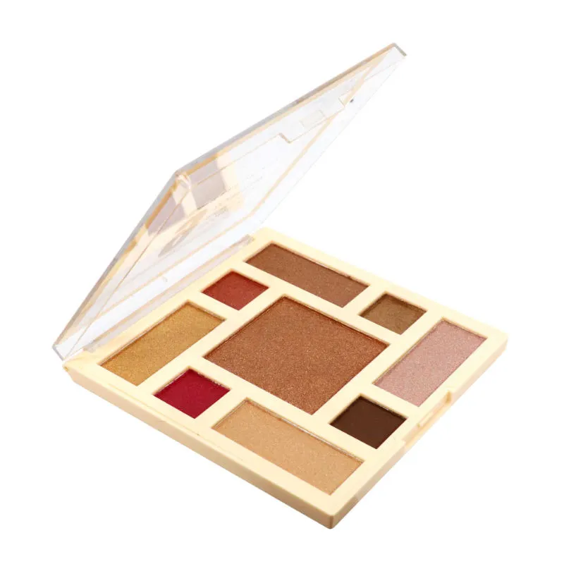 Half N Half 9 Eyeshadow & Highlighter & Contour Makeup Kit Multicolor Palette 03