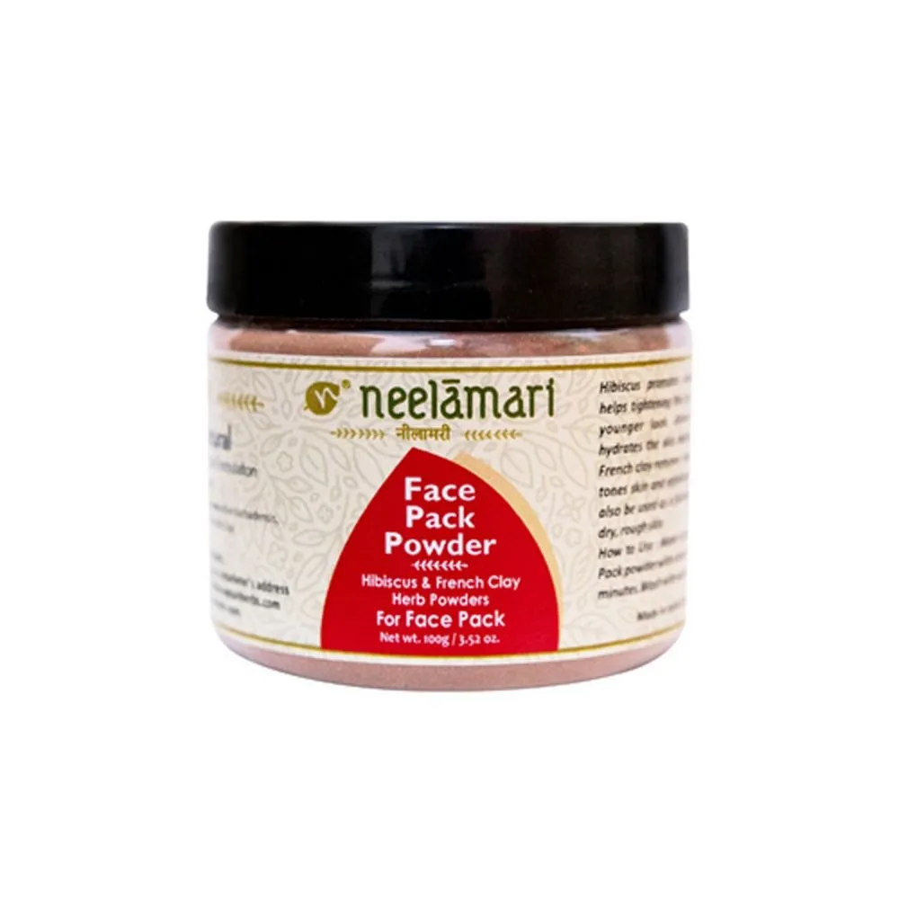 Neelamari Face Pack Powder with Hibiscus and French Clay