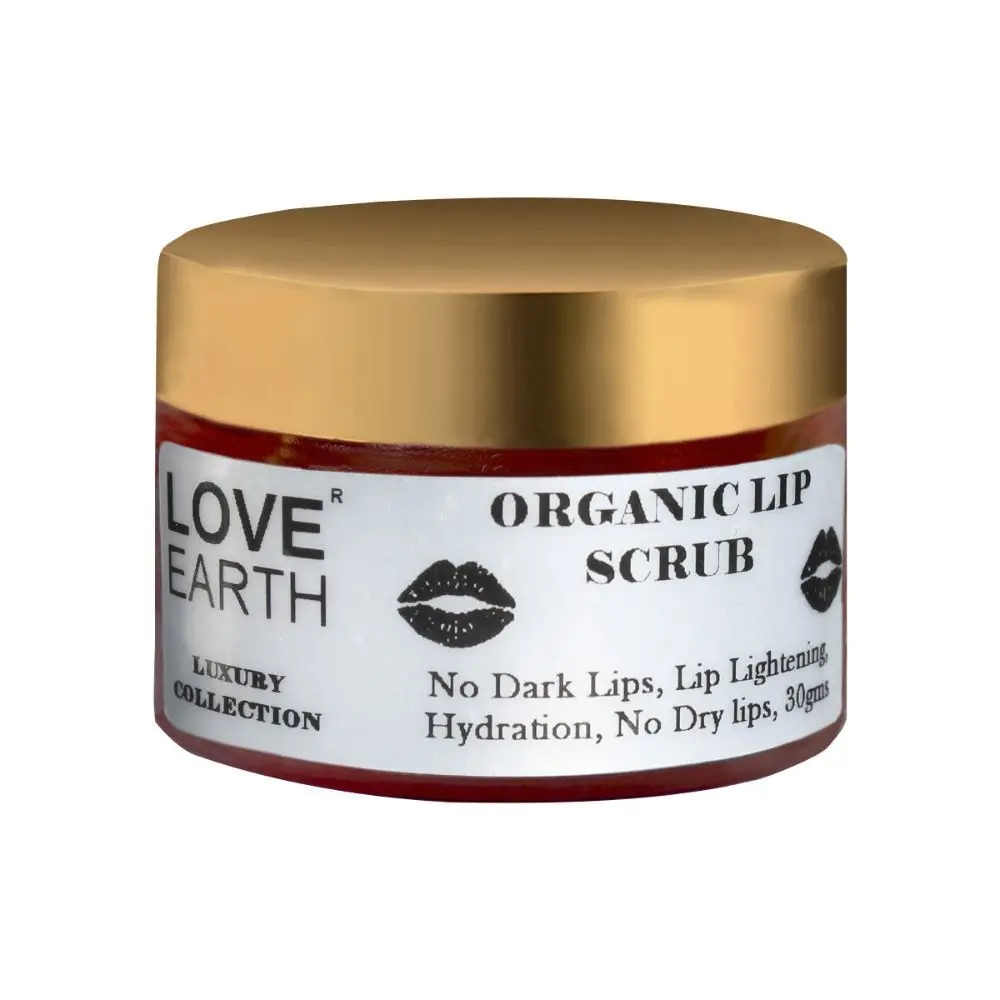 Love Earth Organic Lip Scrub With Shea Butter And Vitamin-E For Lip Hydration And Repair 30gm