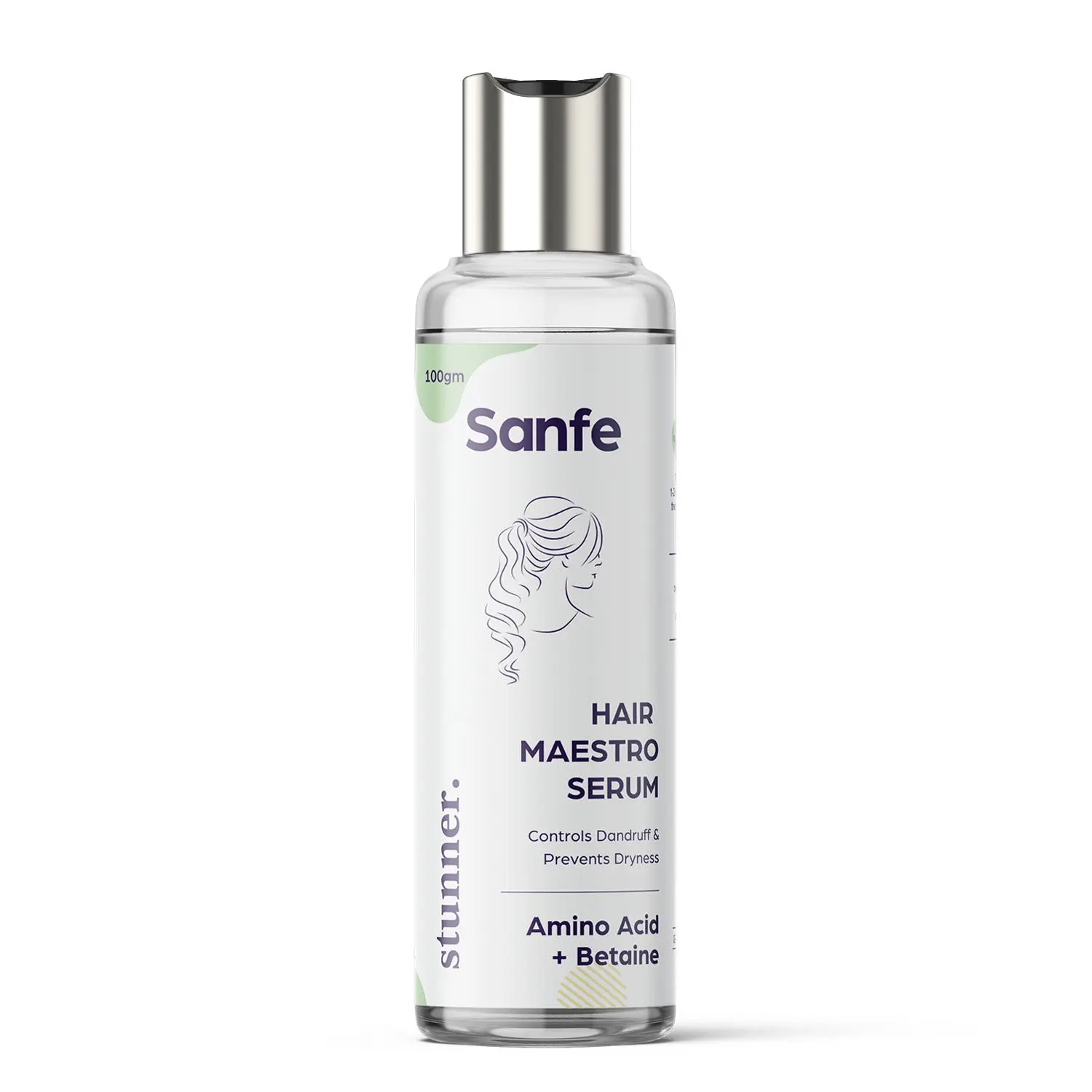 Sanfe.Beauty Stunner Salicylic Acid Hair Maestro Serum - Hair Serum For Dandruff Control 100 ml | Contains Ziziphus Joazeiro By Sanfe (Multicolor) | Hair serum for dandruff | Anti-dandruff Serum for scalp | Dandruff Treatment