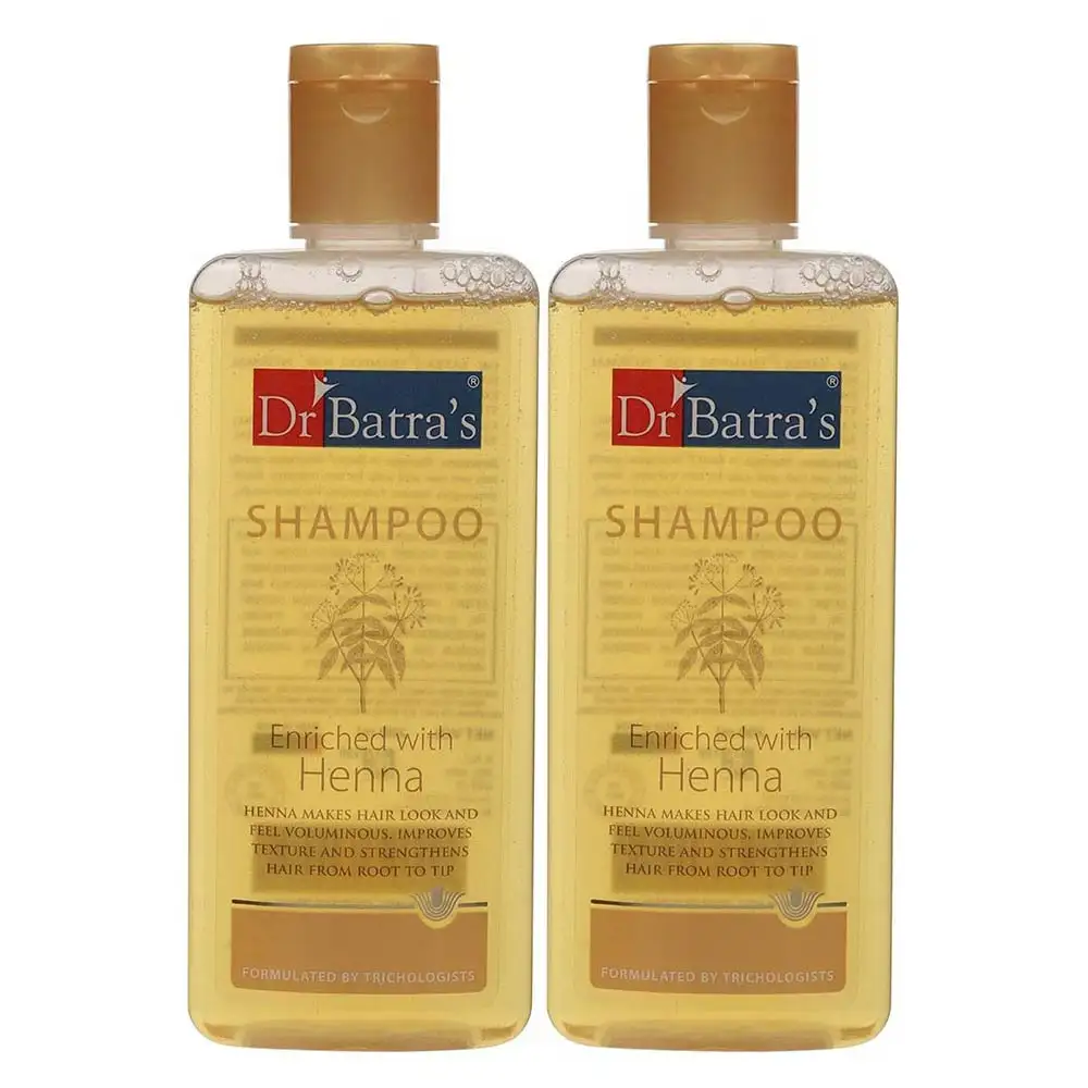 Dr Batra's Normal Shampoo (Pack of 2),  200 ml  Enriched with Henna