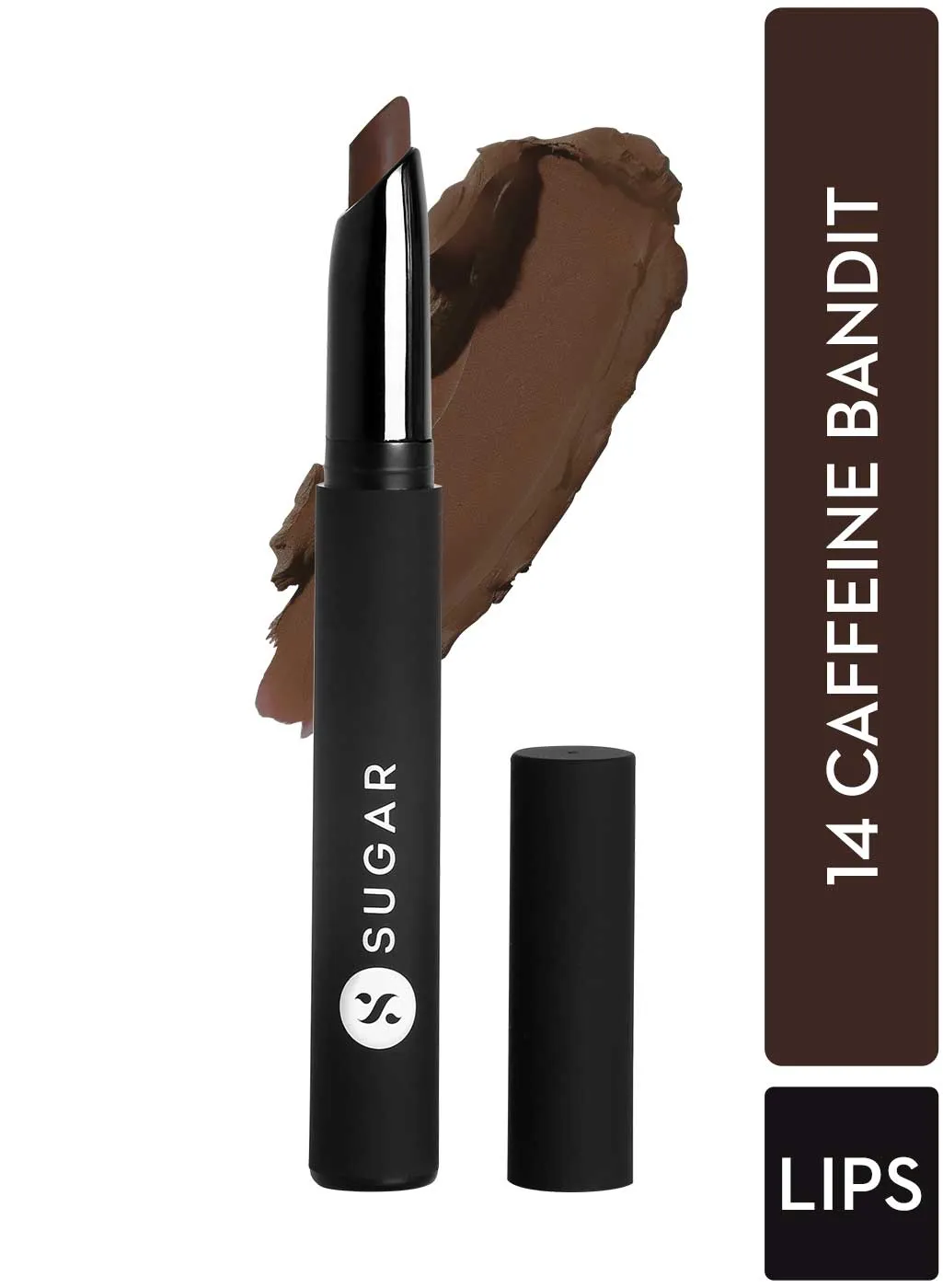 SUGAR Matte Attack Transferproof Lipstick - 14 Caffeine Bandit (Chocolate Brown)