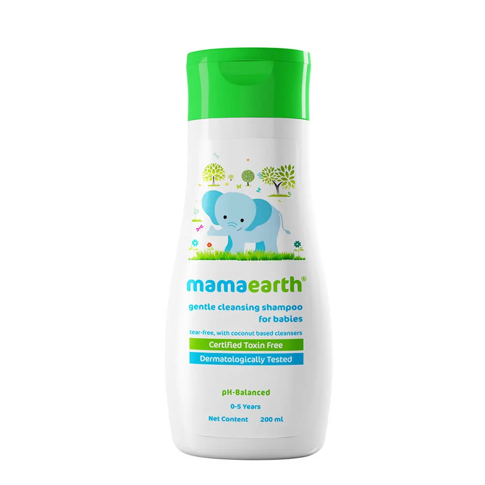 Mamaearth Gentle Cleansing Shampoo For Babies (200 Ml, 0-5 Yrs)