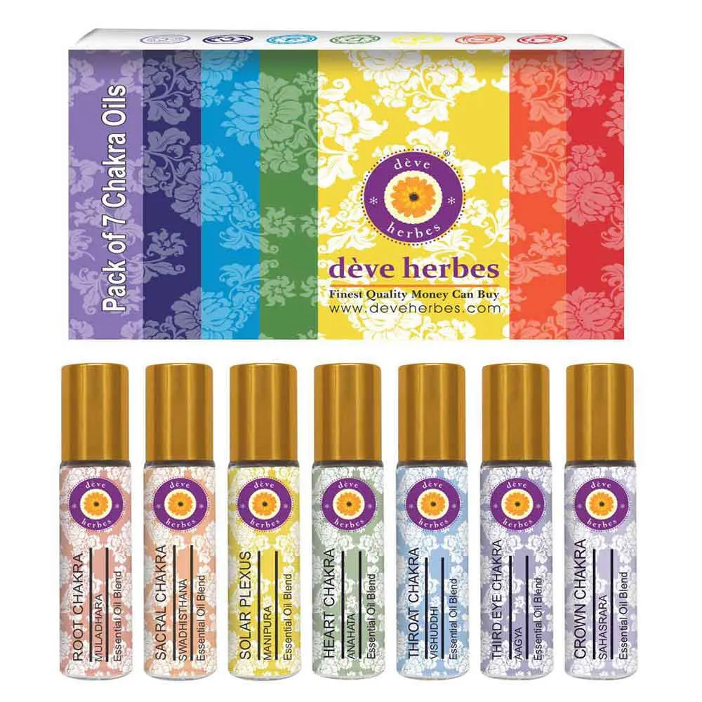 Deve Herbes 7 Chakra Natural Essential Oils Kit - Pack of 7