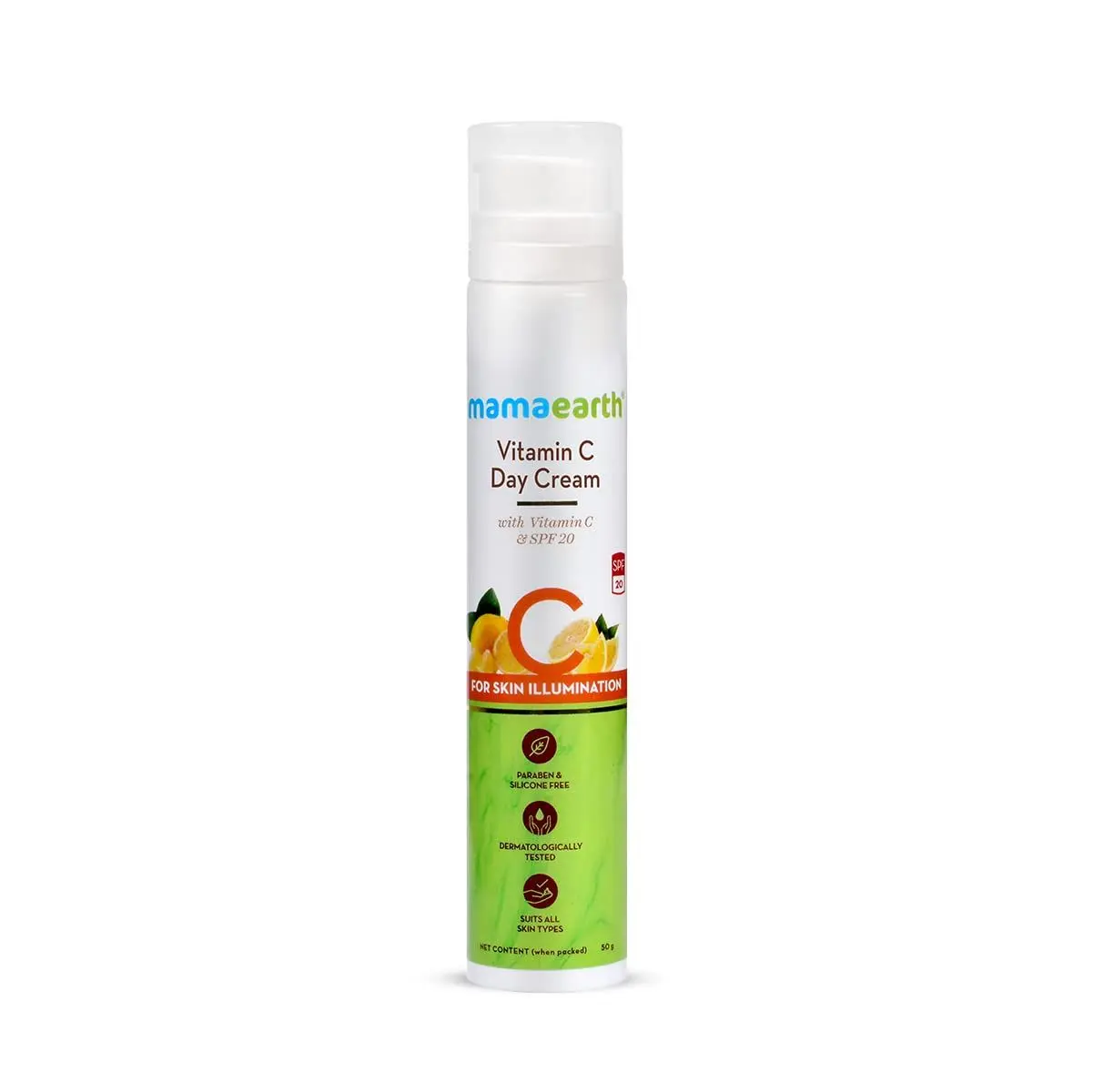 Mamaearth Vitamin C Day Cream For Face, With Vitamin C & Spf 20, For Skin Illumination (50 g)