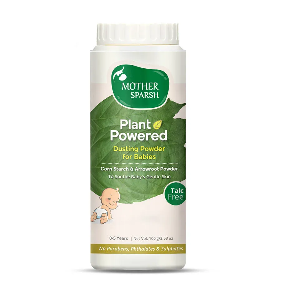 Mother Sparsh Talc-Free Natural Dusting Powder For Babies With Corn Starch & Arrow Root Powder