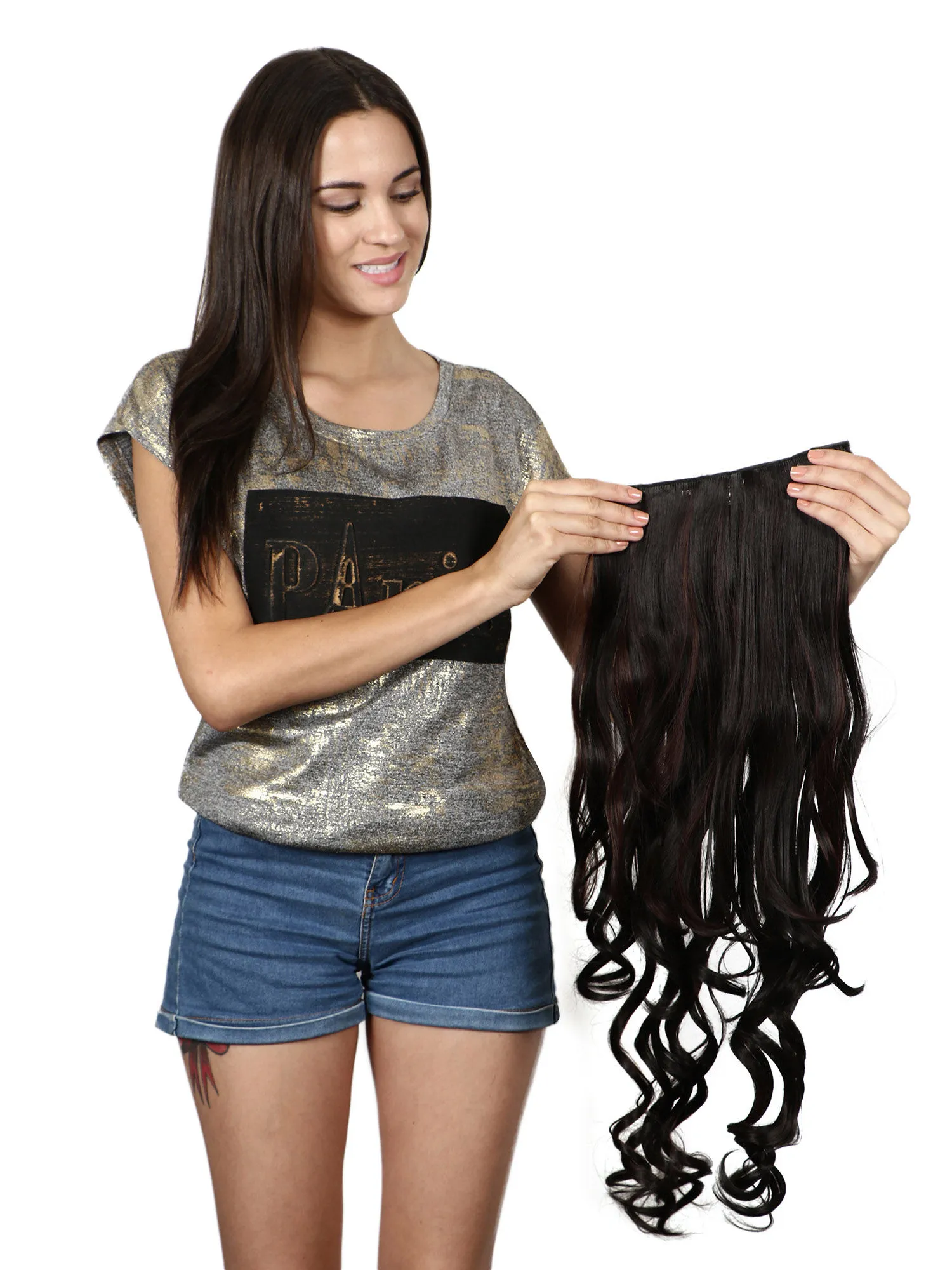 Thrift Bazaar's Chocolate Brown Curly Hair Extensions