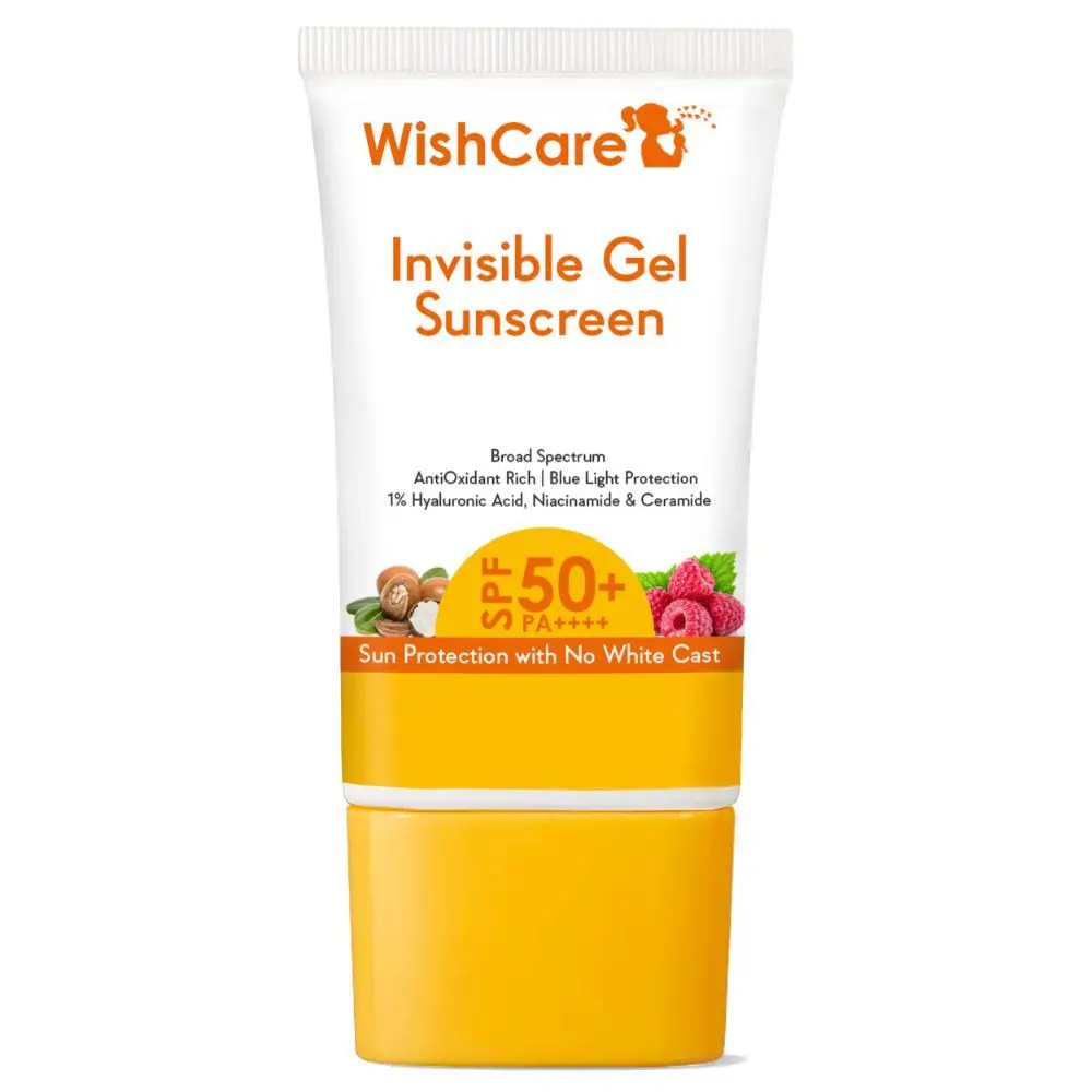 WishCare Invisible Gel Sunscreen SPF 50+ PA++++ -Broad Spectrum with No White Cast