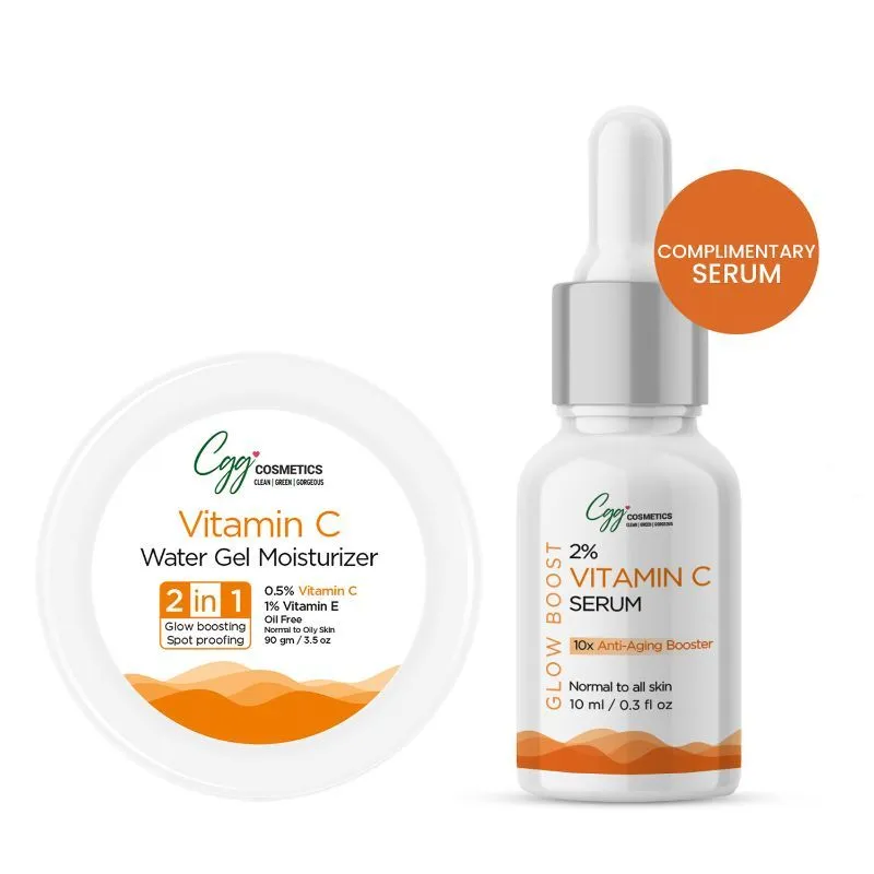 CGG Cosmetics Vitamin C Water Gel Moisturizer With Free Sample Of 2% Vitamin C Serum