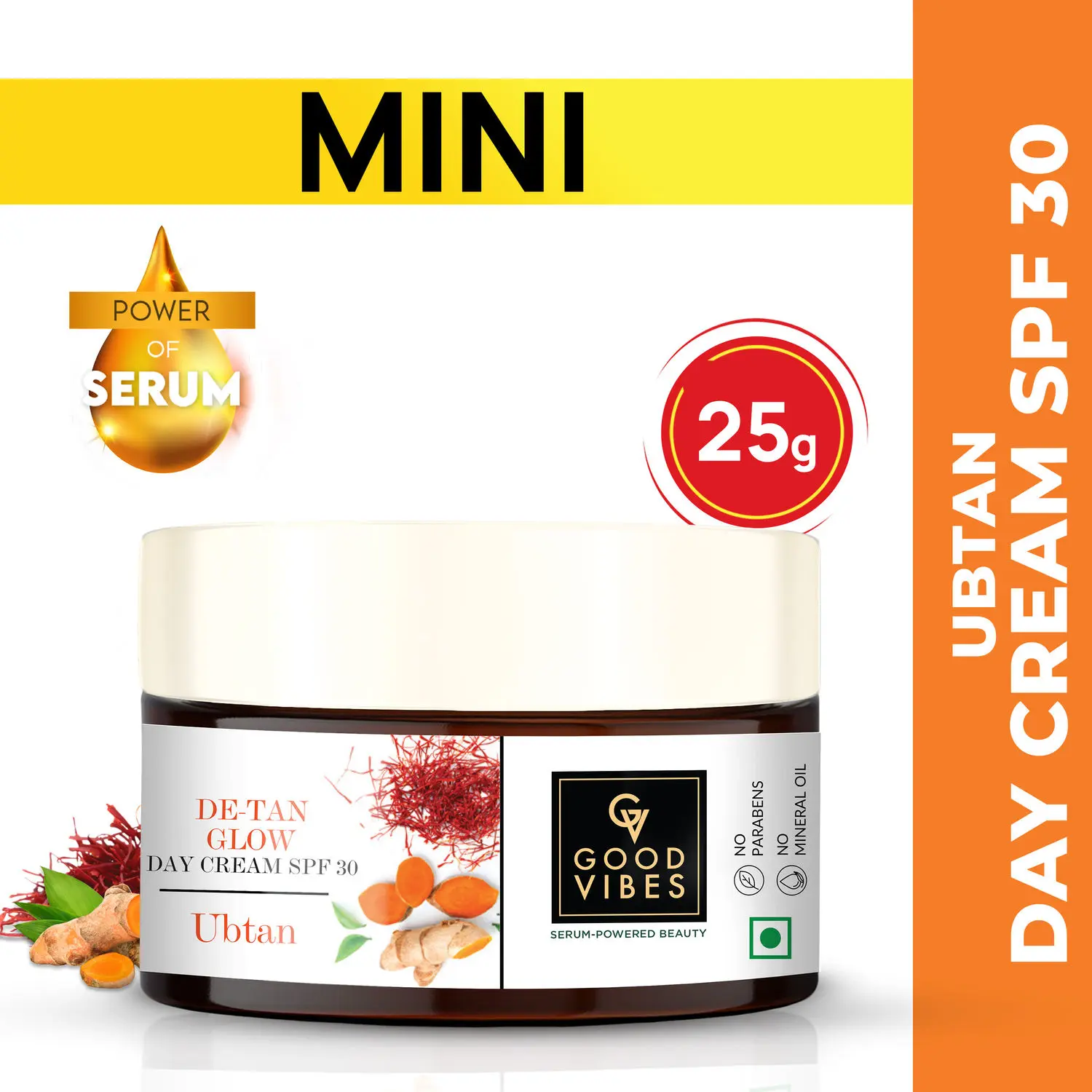 Good Vibes De-Tan Glow Ubtan Day Cream with SPF 30 (25g)