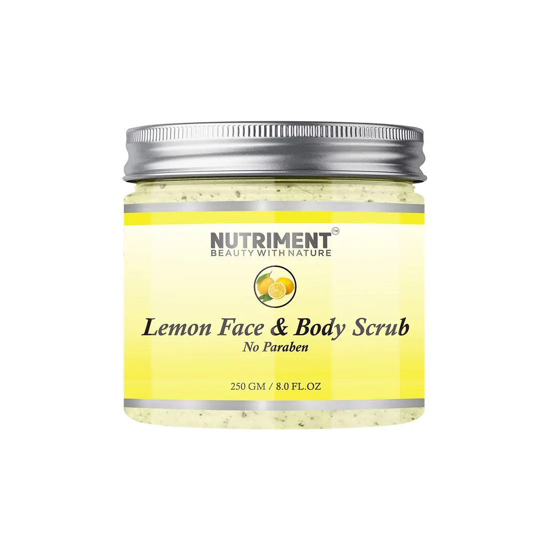 Nutriment Lemon Scrub for Deadskin Cells Removal, Removing Blackheads and Revitalises Healthy Skin, Paraban Free 250gram Suitable for all skin types