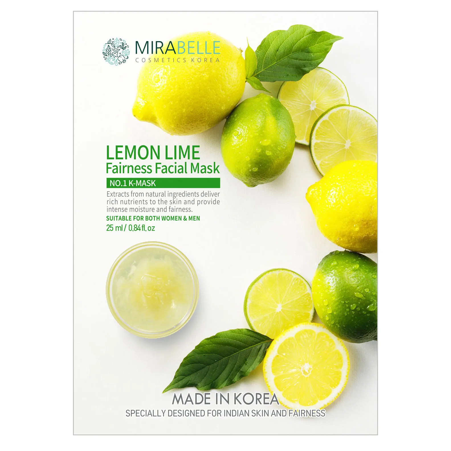 Mirabelle Korea Lemon Lime Facial Mask