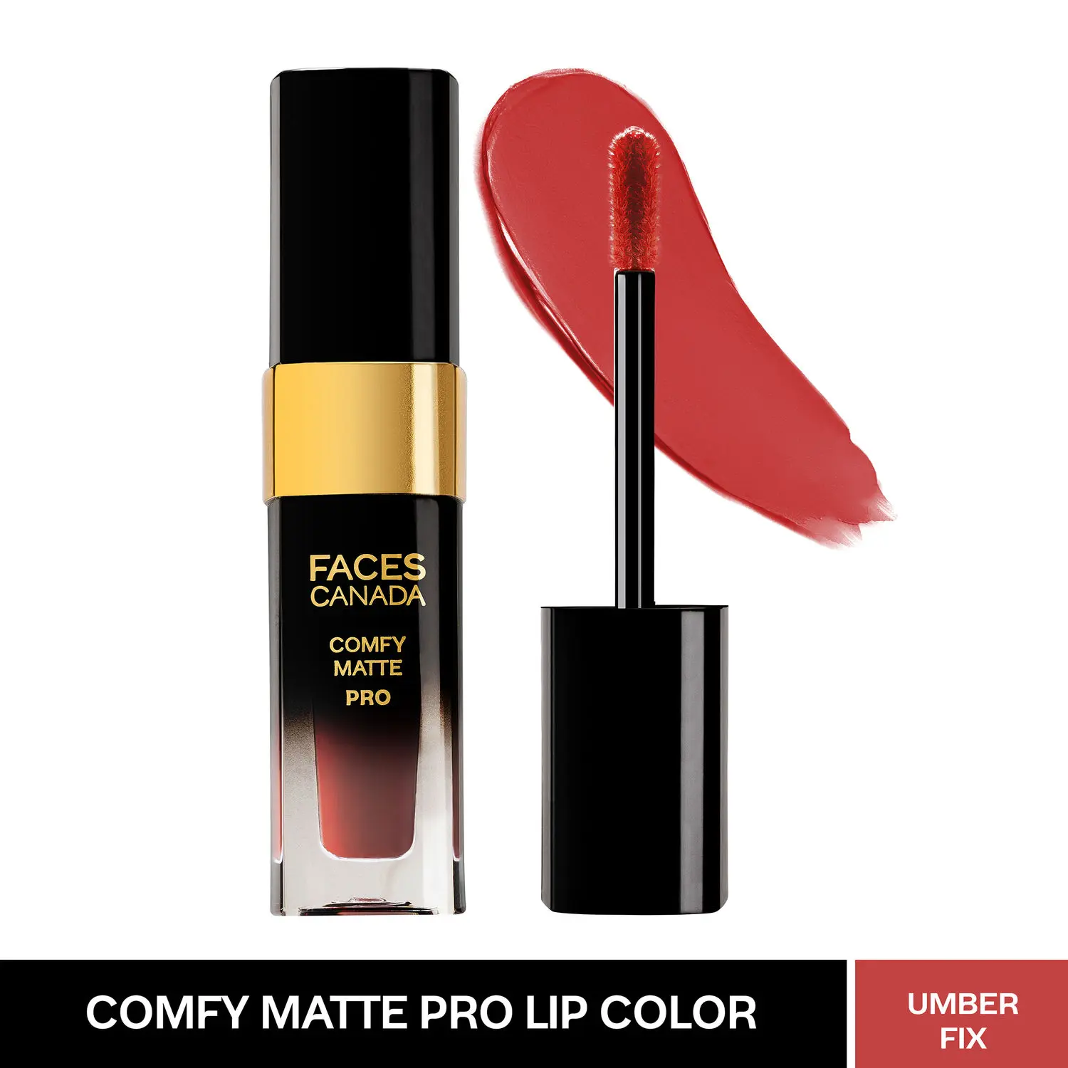 Faces Canada COMFY MATTE PRO LIP COLOR | Upto 10hrs stay |No Alcohol, No Dryness | Umber fix 10 | 5.5 ml