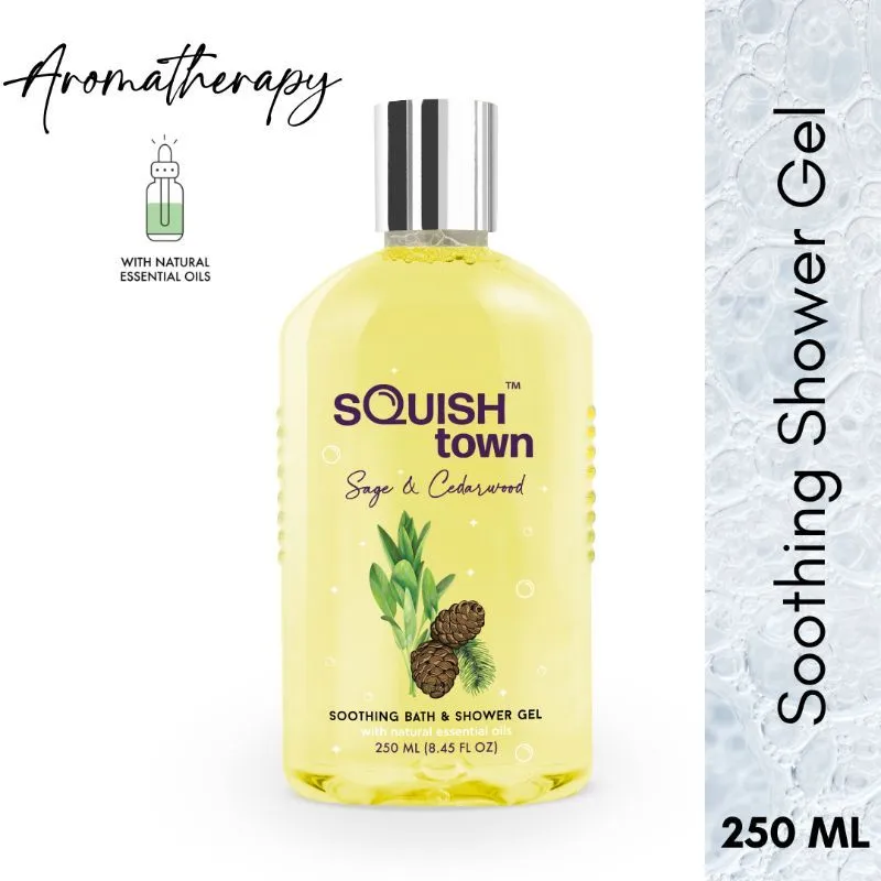 Squish Town Sage & Cedarwood Soothing Bath & Shower Gel