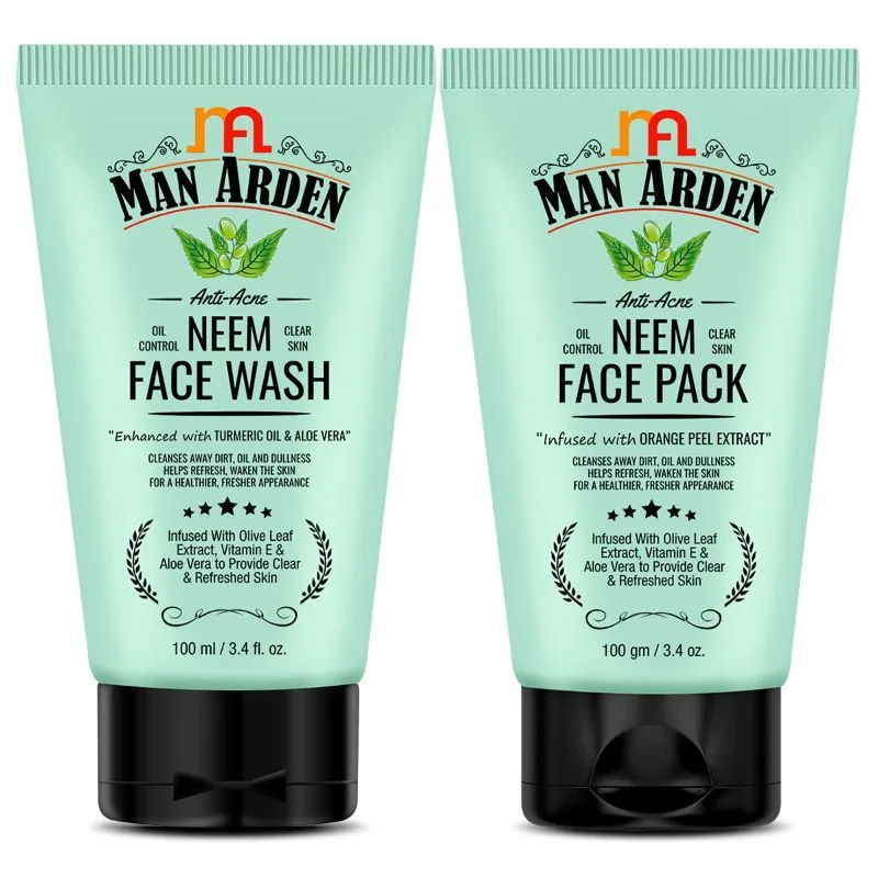 Man Arden Anti Acne Neem Face Wash + Face Pack