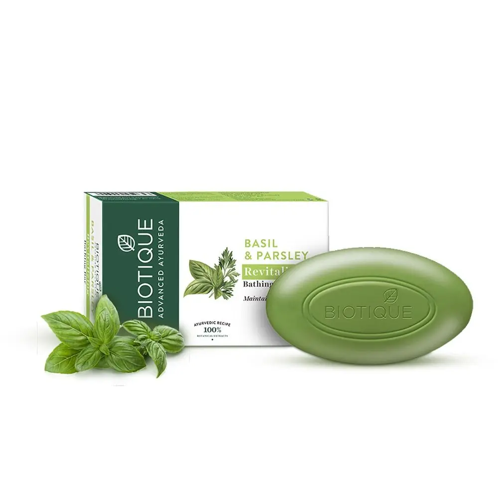 Biotique Basil & Parsley Revitalizing Bathing Bar (75 g)