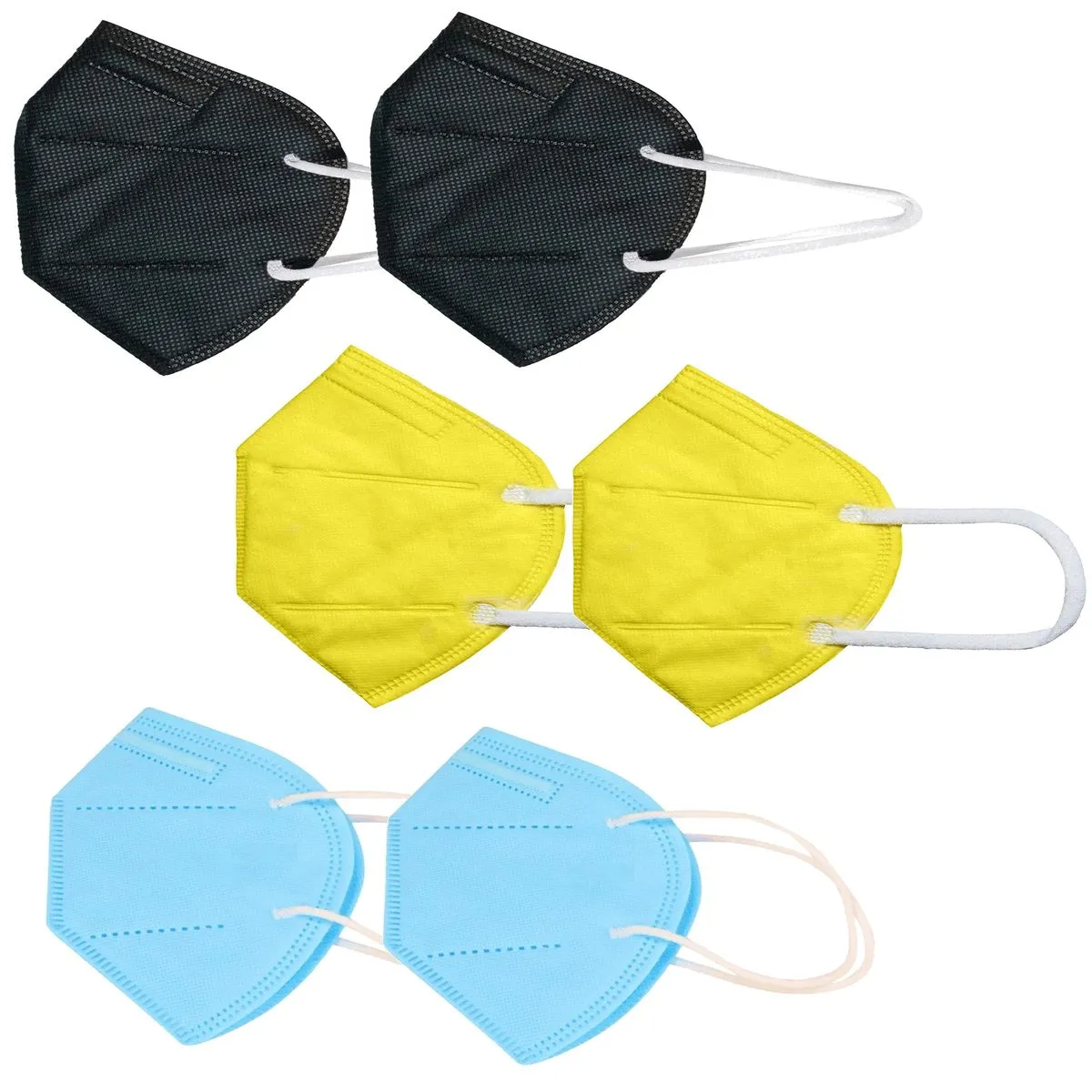 Fabula Pack of 6 Kn95/N95 Anti-Pollution Reusable 5-Layer Mask