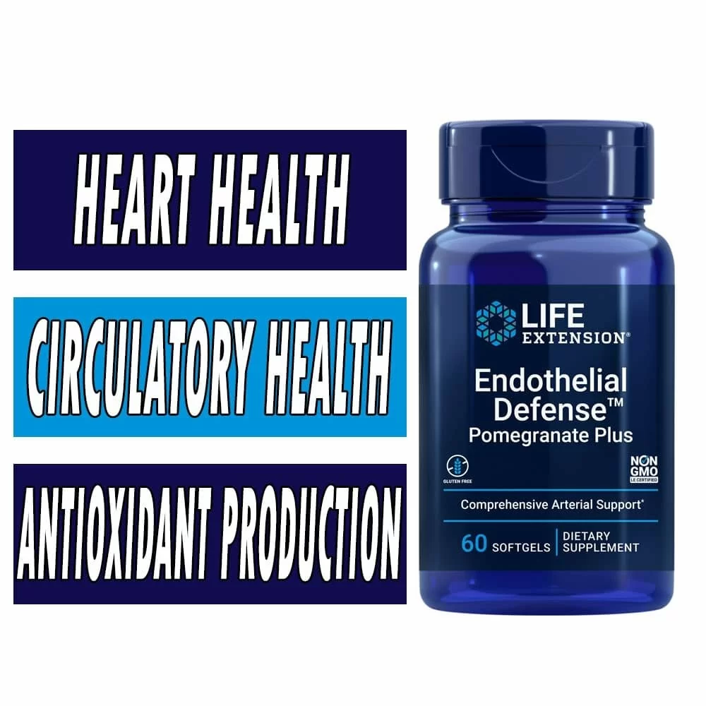 Life Extension Endothelial Defense Pomegranate Plus - 60 Softgels