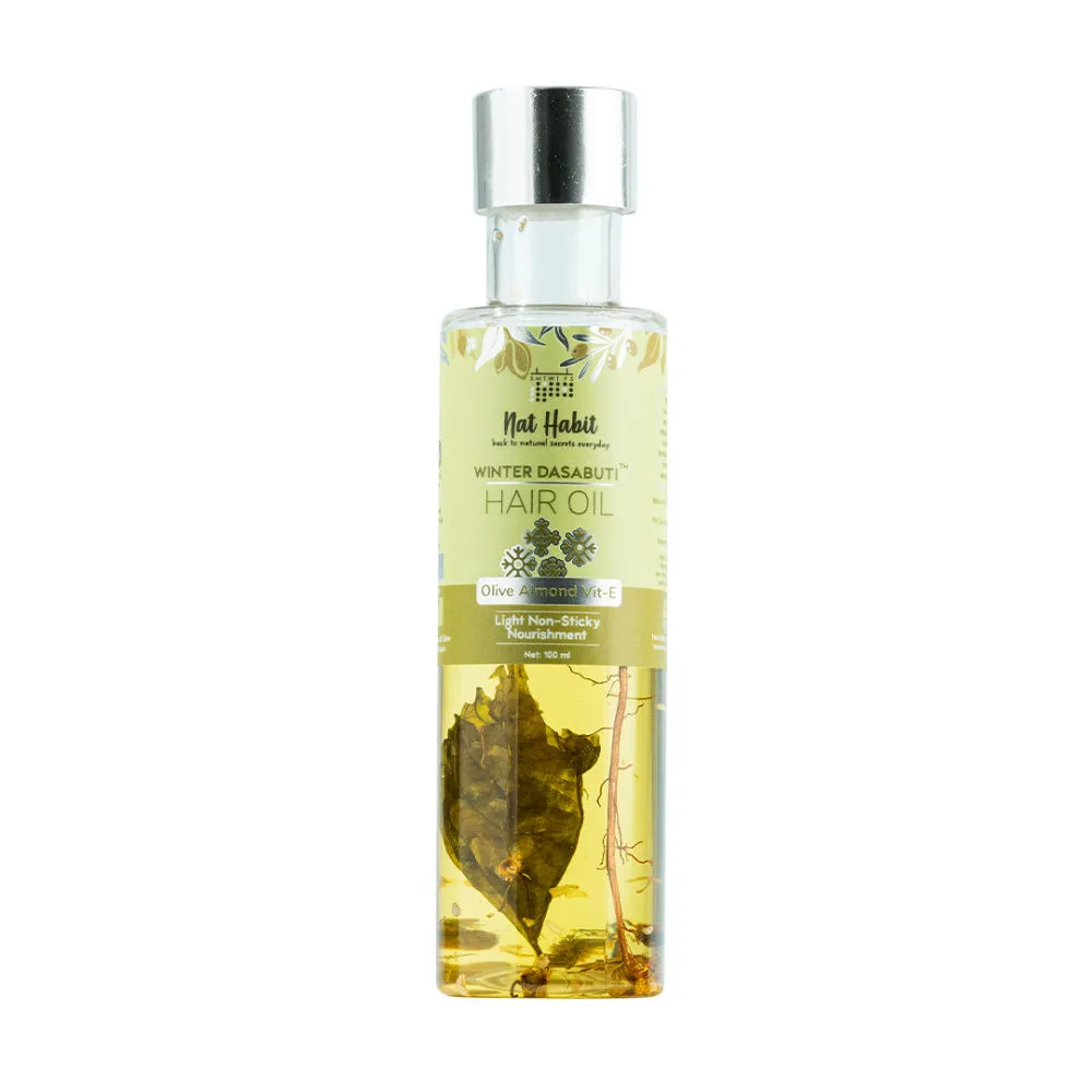 Nat Habit Olive Almond Vitamin-E Non-sticky Nourishment Winter Dasabuti Hair Oil