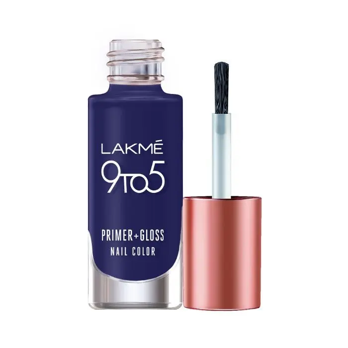 Lakme 9to5 Primer + Gloss Nail Colour, Summer Blue,6 ml