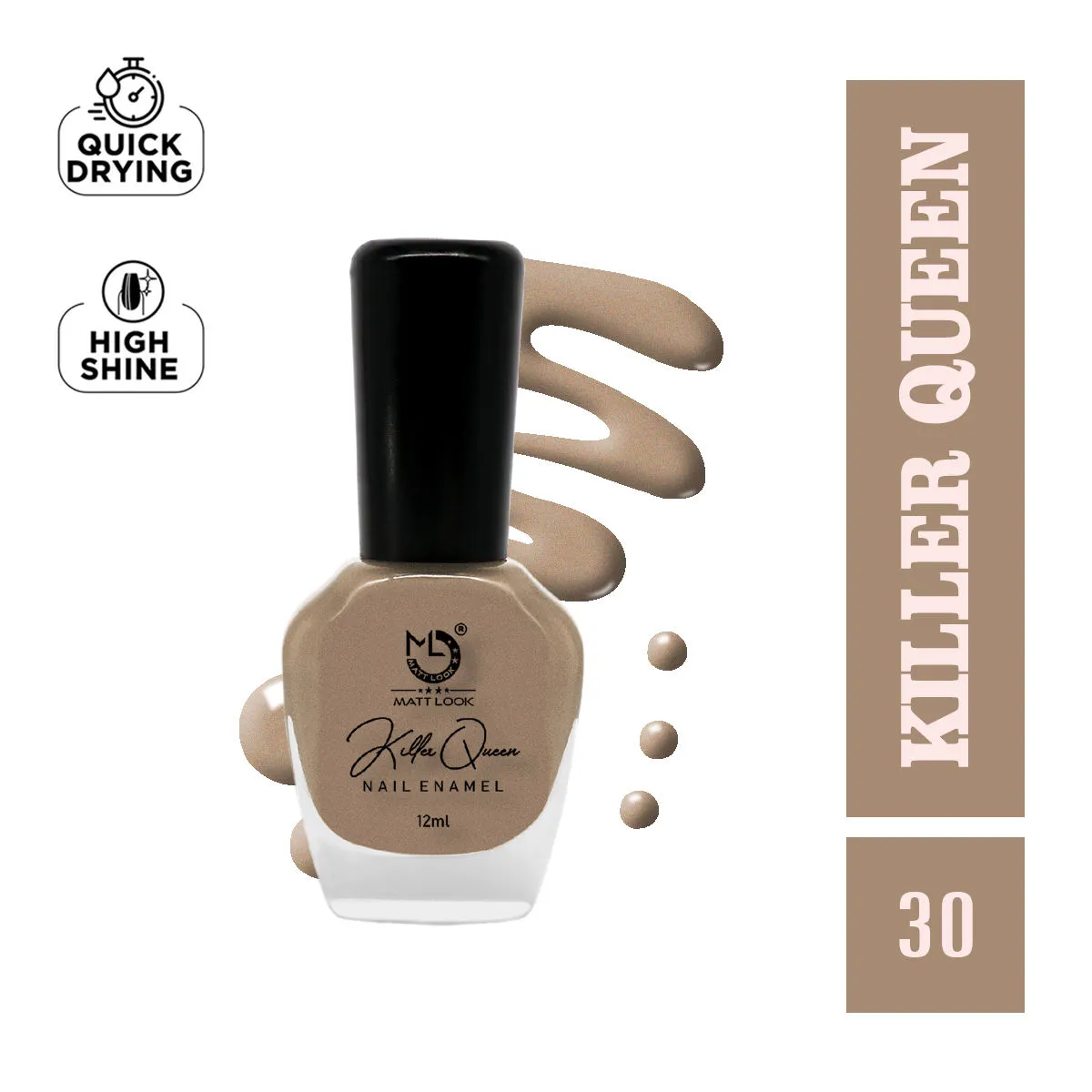 Matt look Killer Queen Nail Enamel - Shade-30