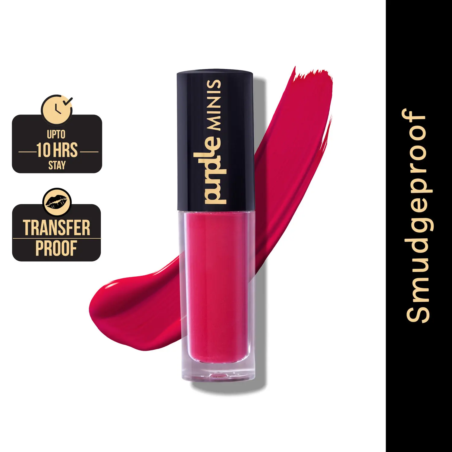 Purplle Ultra HD Matte Mini Liquid Lipstick, Pink - My First Dress Up 8 | Highly Pigmented | Non-drying | Long Lasting | Easy Application | Water Resistant | Transferproof | Smudgeproof (1.6 ml)