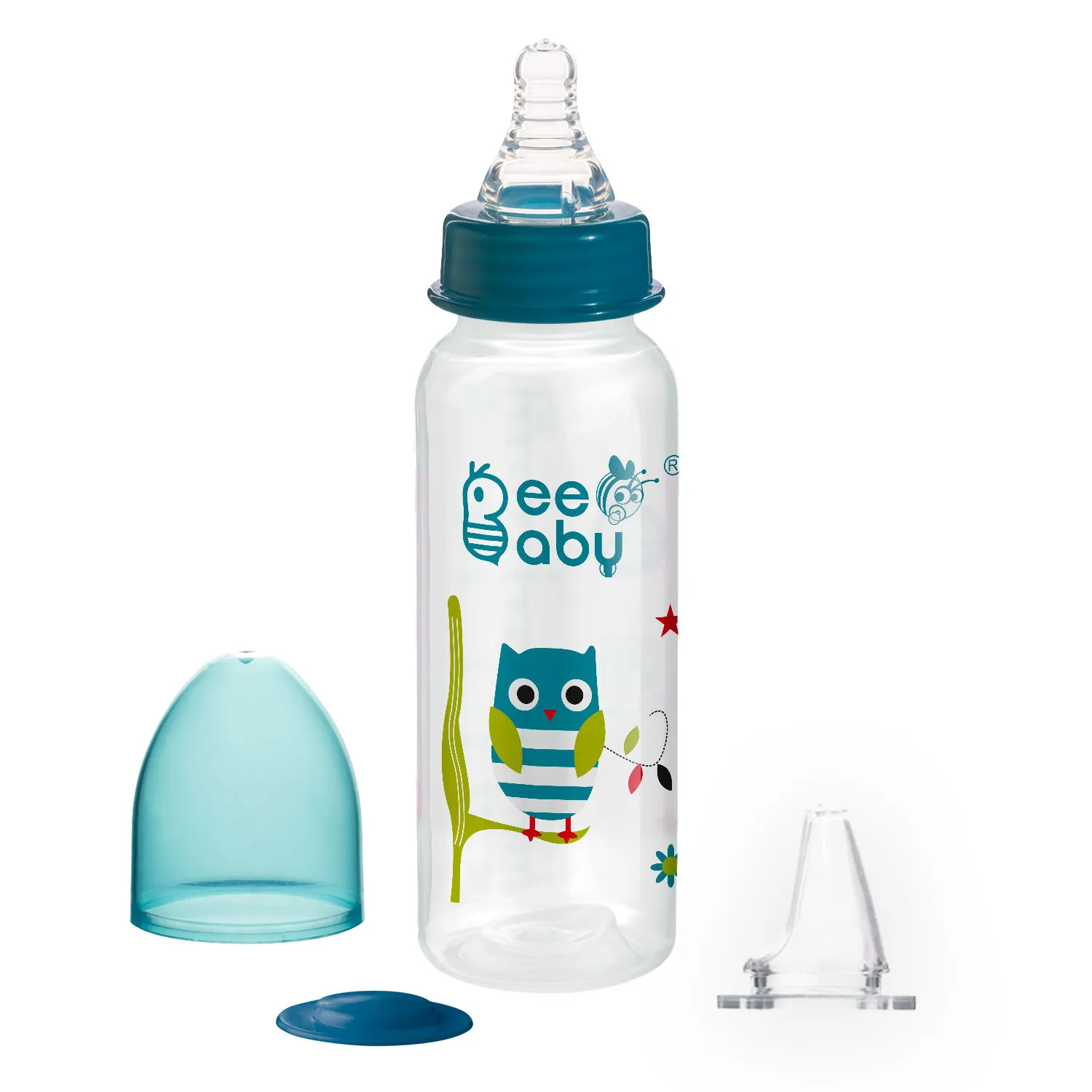 Beebaby 2 In 1 Advance+ Baby Feeding Bottle With Nipple & Sippy Spout 250 Ml - Blue