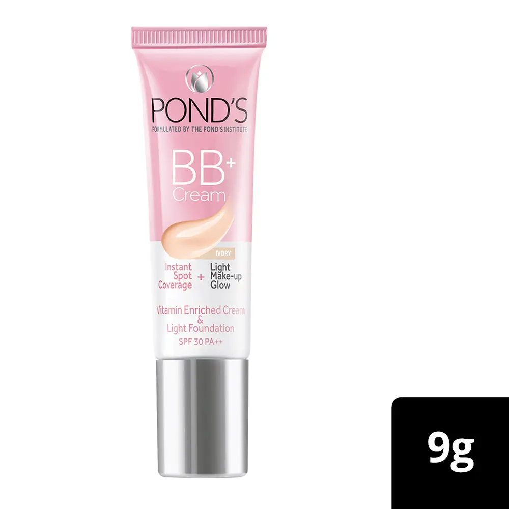POND'S BB+ Cream, Instant Spot Coverage + Light Make-up Glow, Ivory 9g