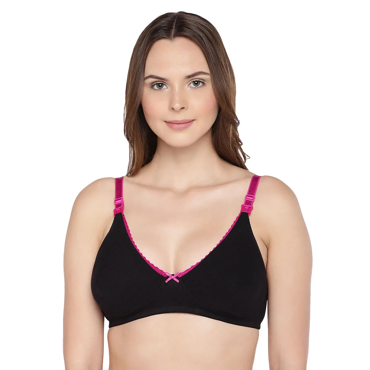 Inner Sense Organic Cotton Antimicrobial Laced Nursing Bra Pack of 3 - Multi-Color (38C)