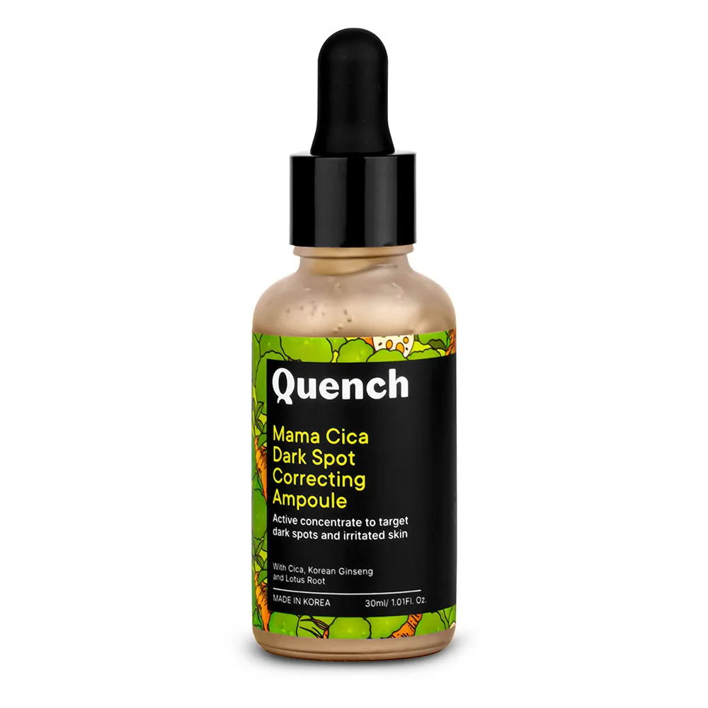 Quench Mama Cica Dark Spot Correcting Ampoule Concentrated Face Serum To Target Dark Spots