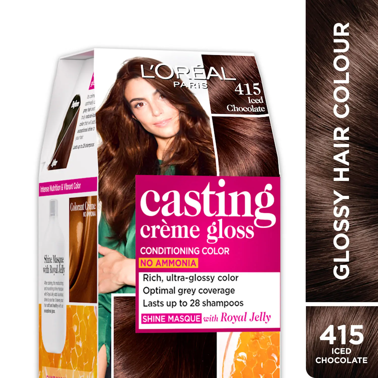 L'Oreal Paris Casting Creme Gloss - Iced Chocolate 415 (87.5 g + 72 ml)