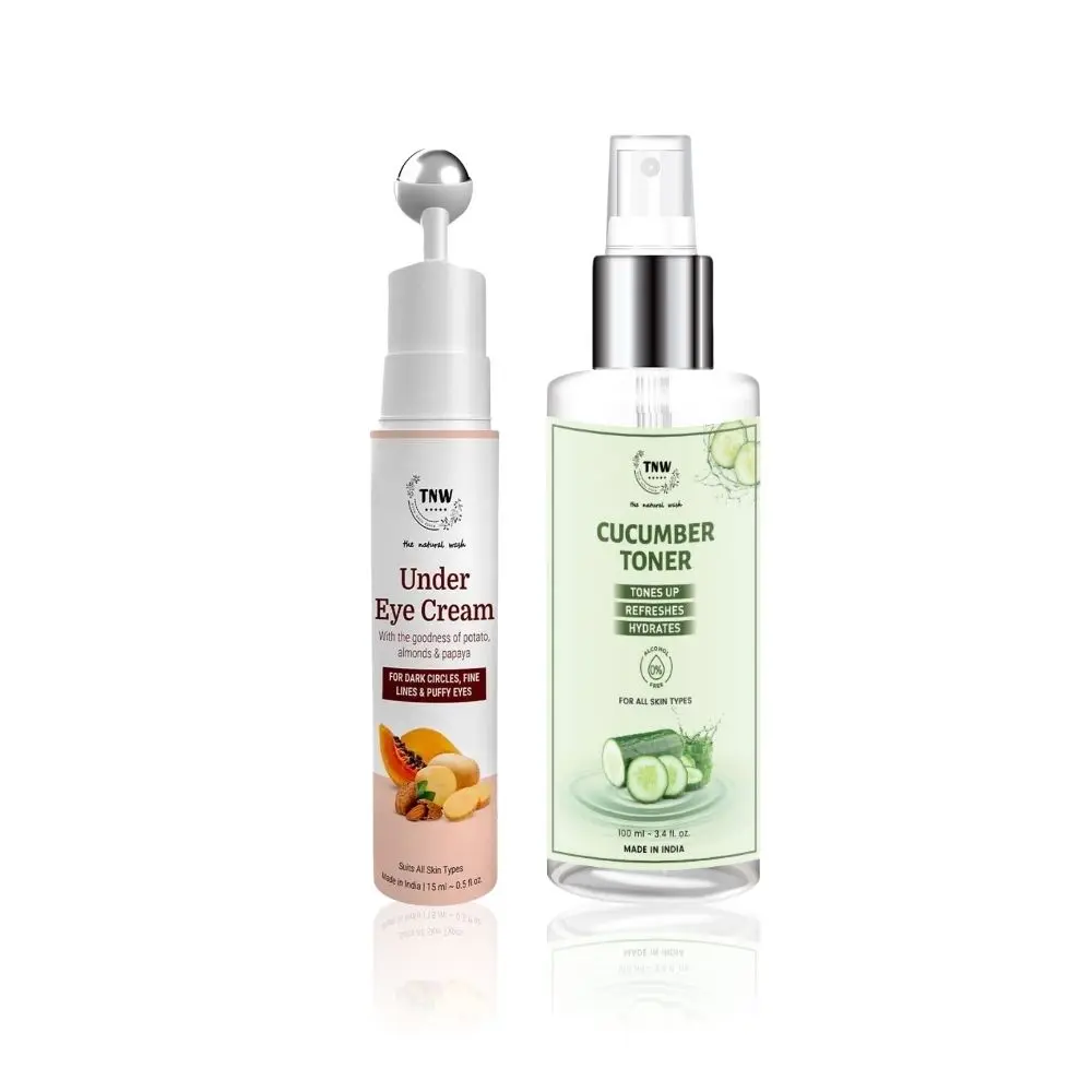 TNW The Natural Wash Face & Eye Care Combo With Under Eye Cream & Cucumber Toner