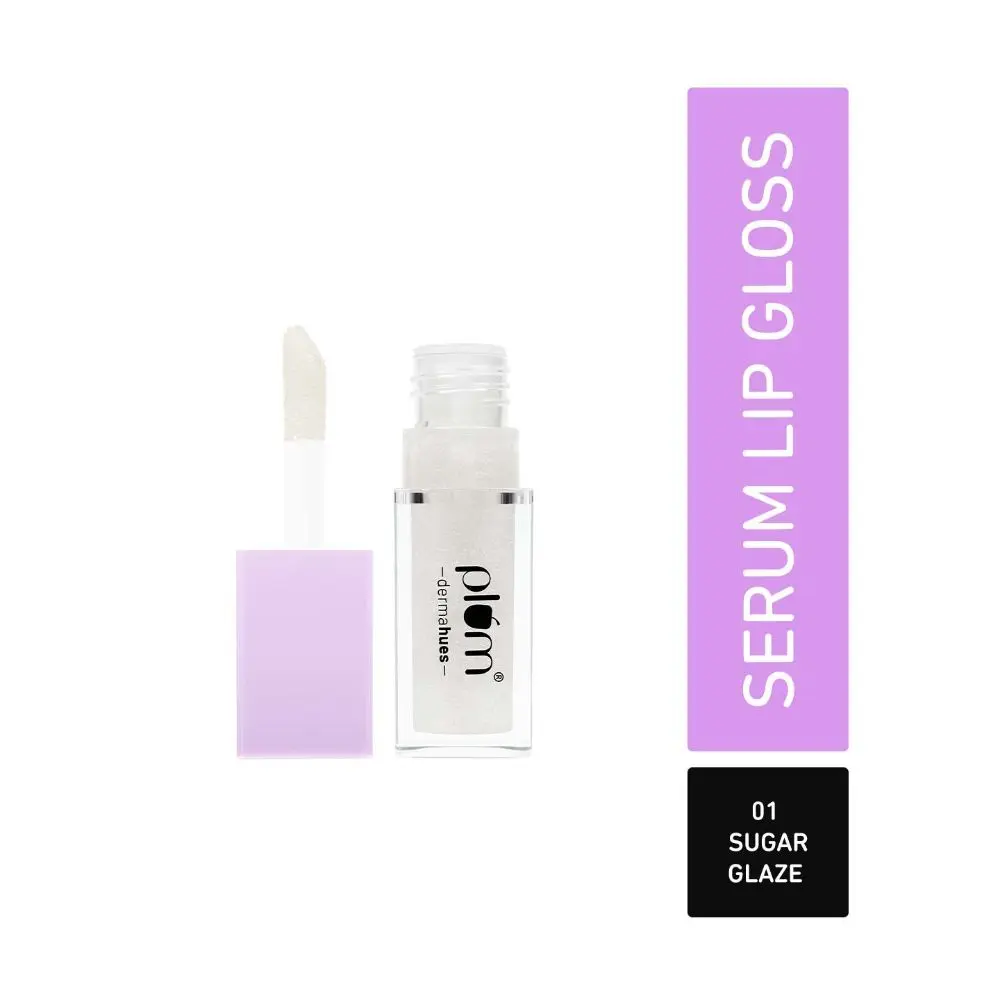 Plum Keep It Glossy Serum Lip Gloss |Luminous Finish | Highly Pigmented | 01 Sugar Glaze