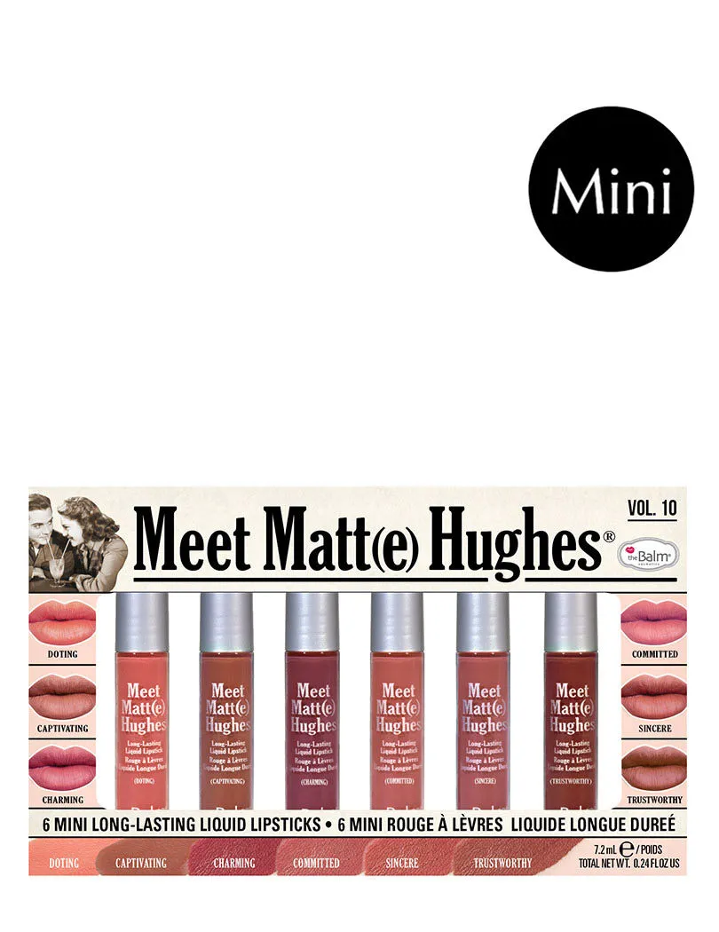 theBalm Meet Matt(e) Hughes 6 Mini Long-lasting Liquid Lipsticks (vol. 10)