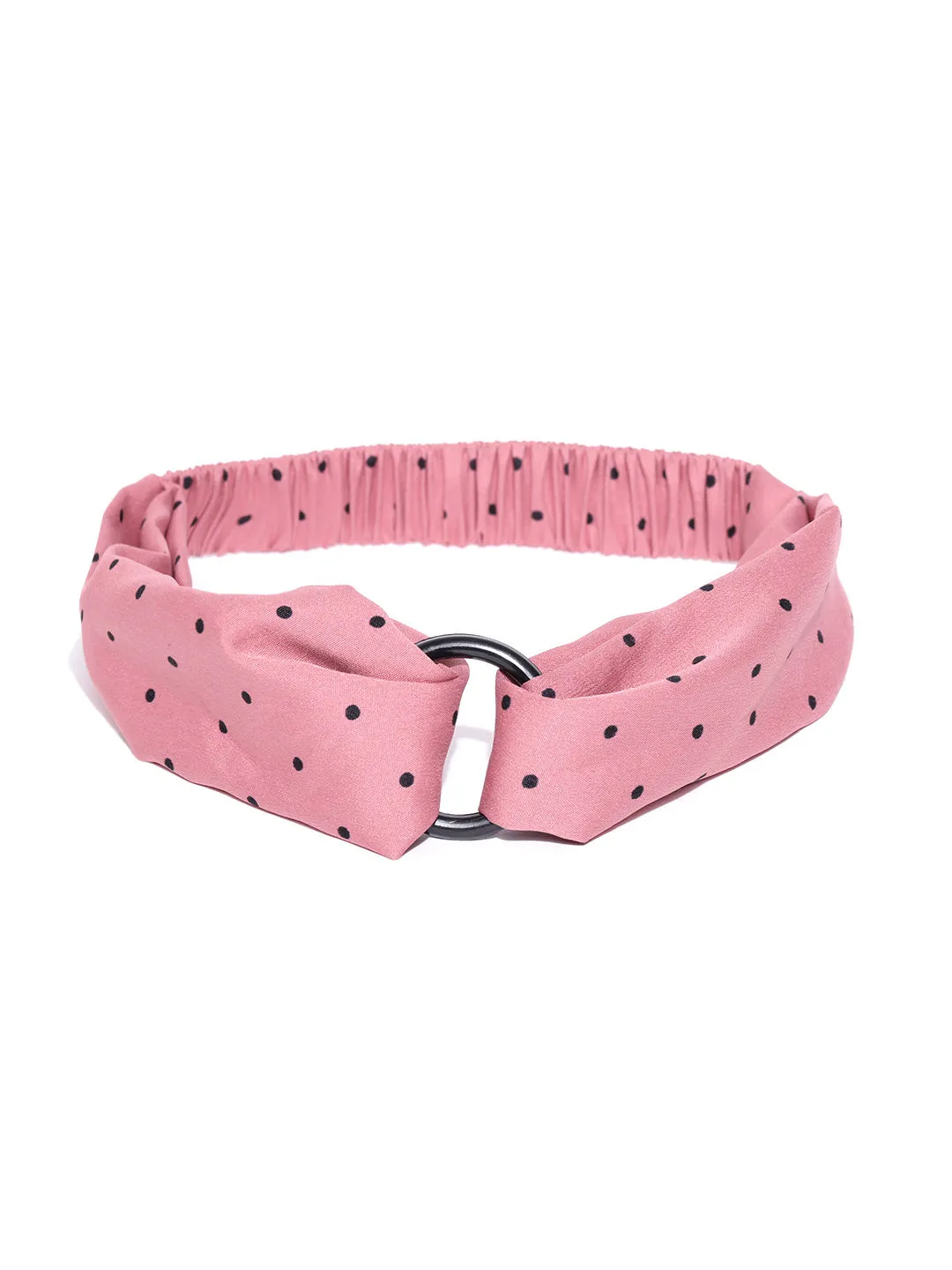 Blueberry Black Dotted Detailing Peach Colour Hair Band