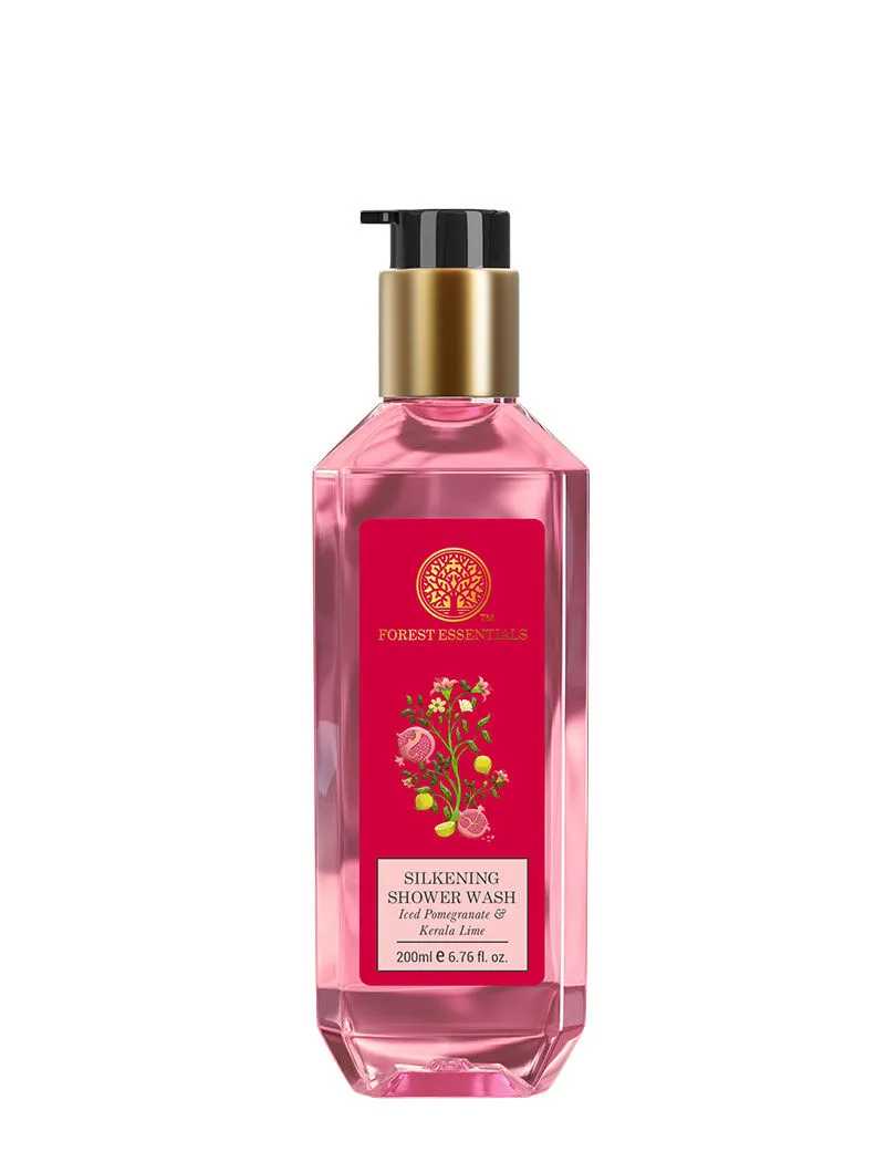 Forest Essentials Silkening Shower Wash - Iced Pomegranate With Fresh Kerala Lime