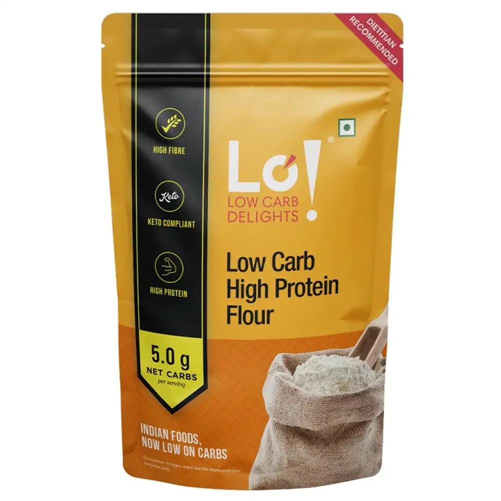 Lo! Foods Low Carb High Protein Atta,  8g of Protein per Roti | Healthy Atta  2 kg