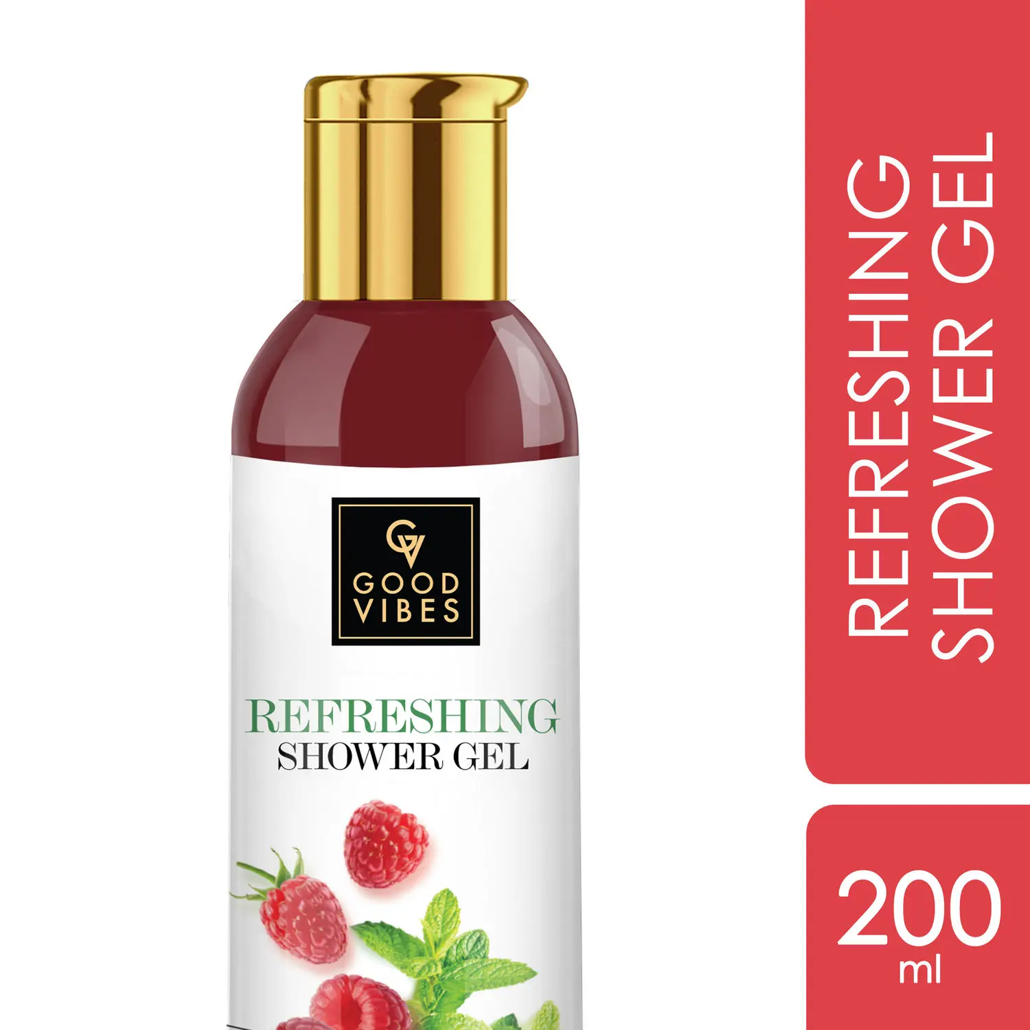 Good Vibes Refreshing Shower Gel (Body Wash) - Raspberry & Peppermint (200 ml)