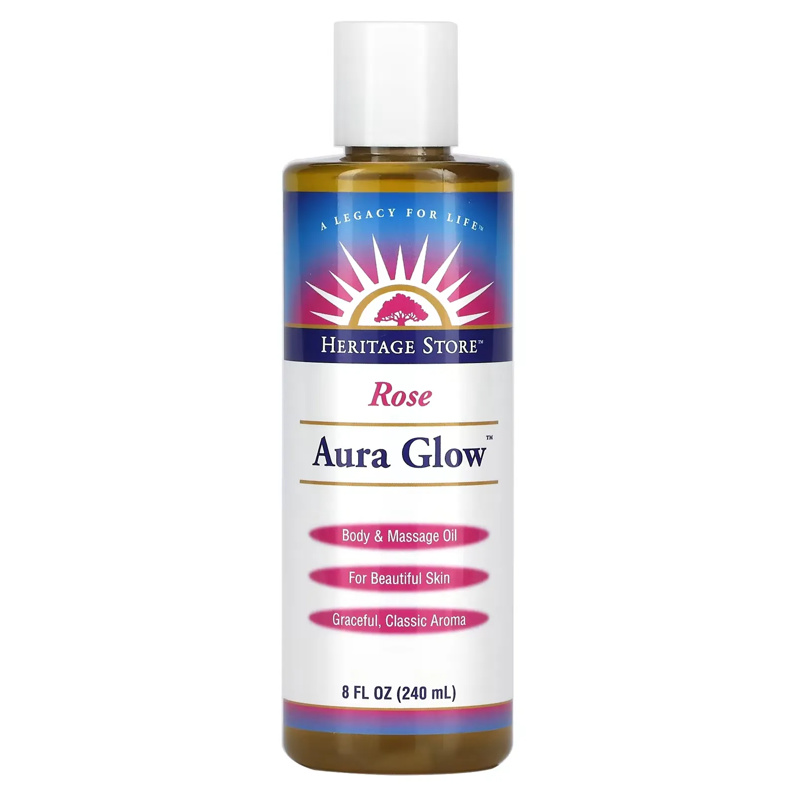 Aura Glow, Rose, 8 fl oz (240 ml)