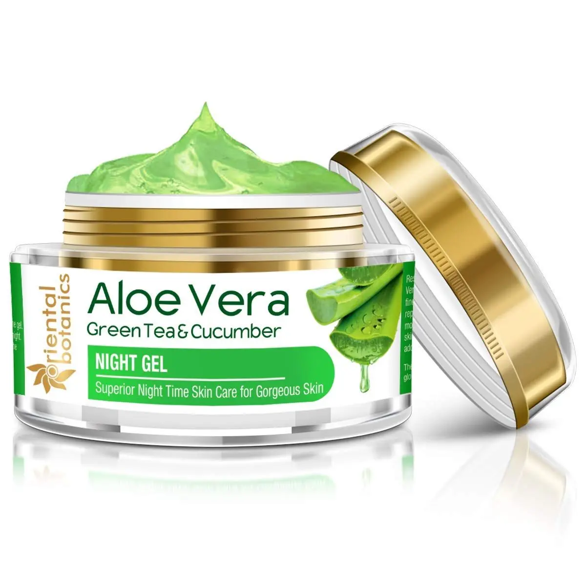 Oriental Botanics Aloevera, Green Tea & Cucumber Night Gel (50 g)