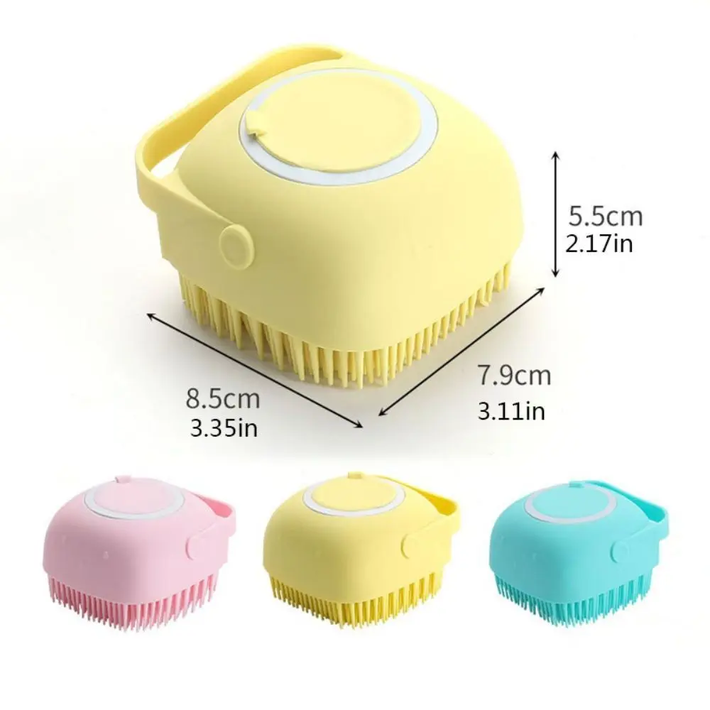 Trendzie Skin Care Silicone Bath Body Brush Shower Scrubber with Dispenser for Men, & Women (Assorted Color)