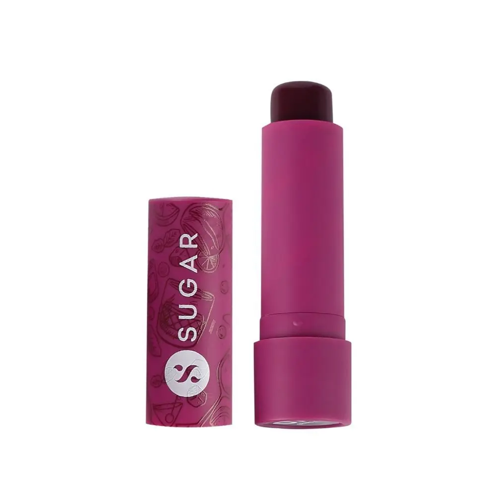 SUGAR Cosmetics - Tipsy Lips - Moisturizing Balm - 07 Bramble - 4.5 gms - Lip Moisturizer for Dry and Chapped Lips, Enriched with Shea Butter and Jojoba Oil